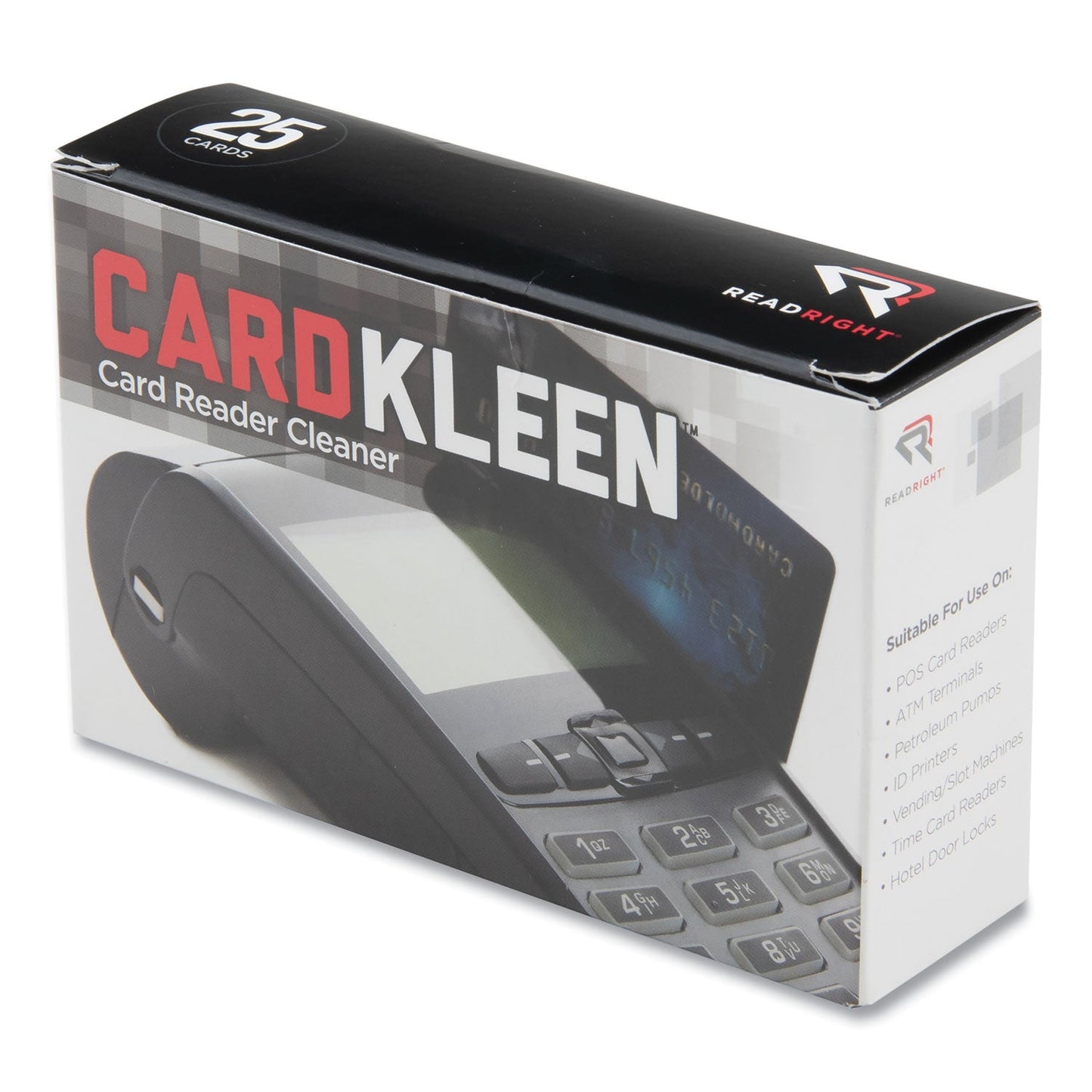 CardKleen Presaturated Magnetic Head Cleaning Cards, 3 3/8" x 2 1/8", 25/Box - OrderMe