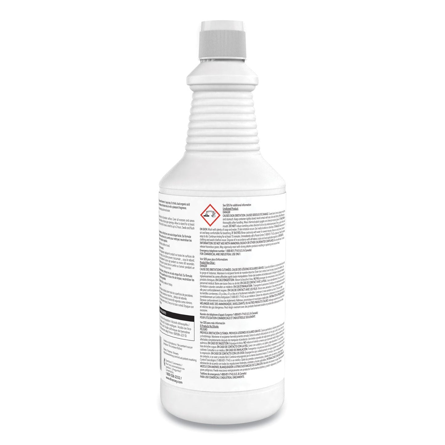 Crew Super Blue Mild Acid Bowl Cleaner, Citrus, 32 oz Squeeze Bottle, 12/Carton - OrderMe