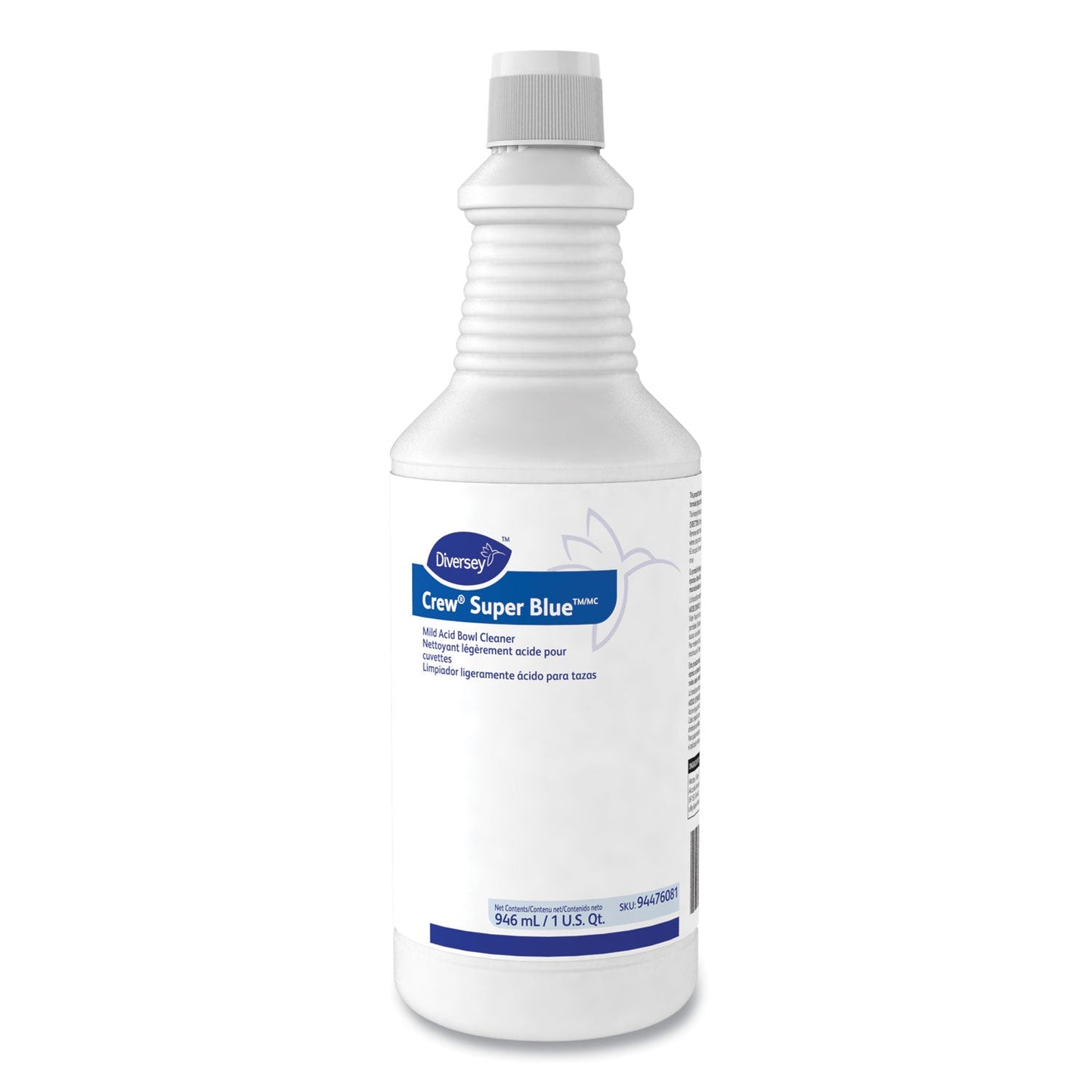 Crew Super Blue Mild Acid Bowl Cleaner, Citrus, 32 oz Squeeze Bottle, 12/Carton - OrderMe