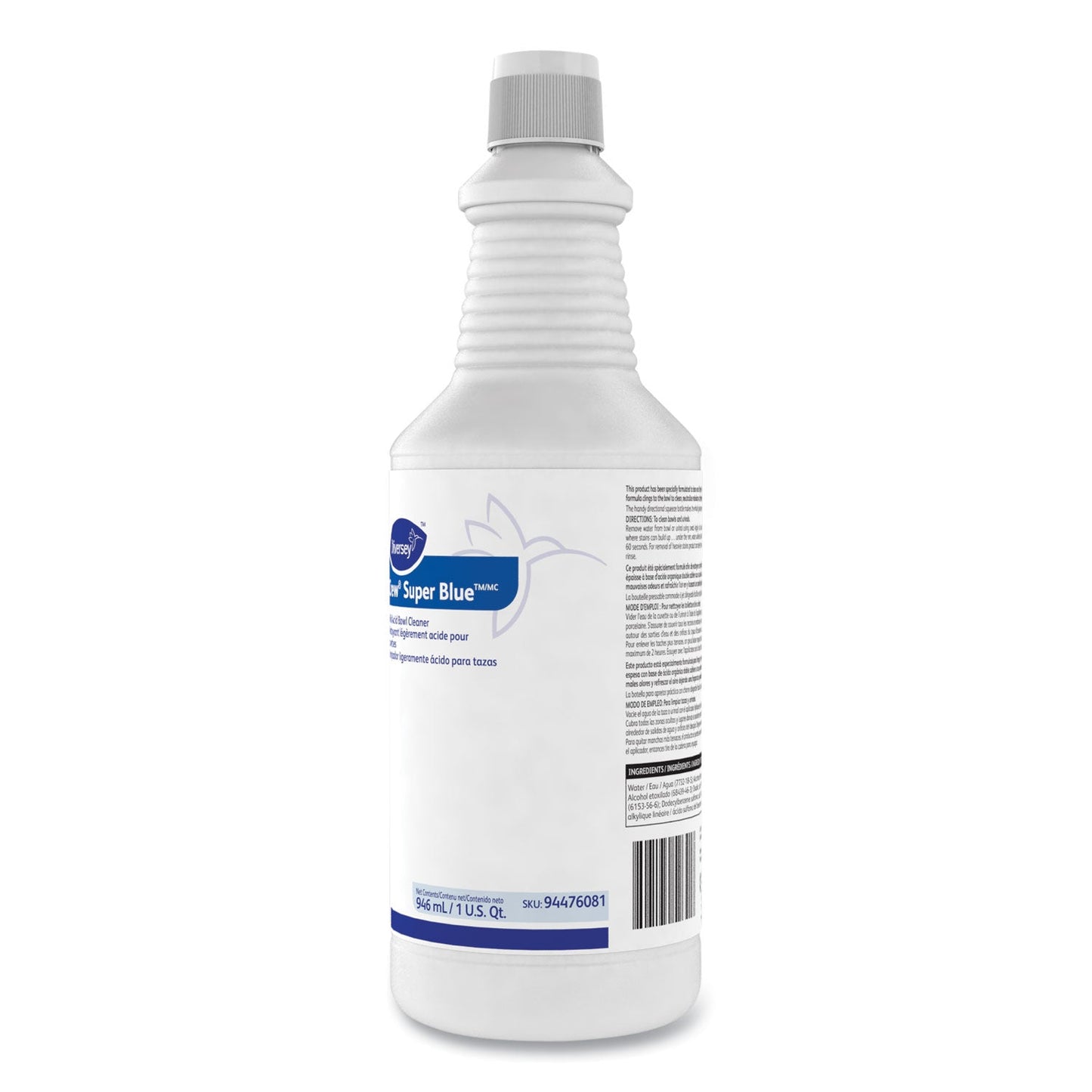 Crew Super Blue Mild Acid Bowl Cleaner, Citrus, 32 oz Squeeze Bottle, 12/Carton - OrderMe
