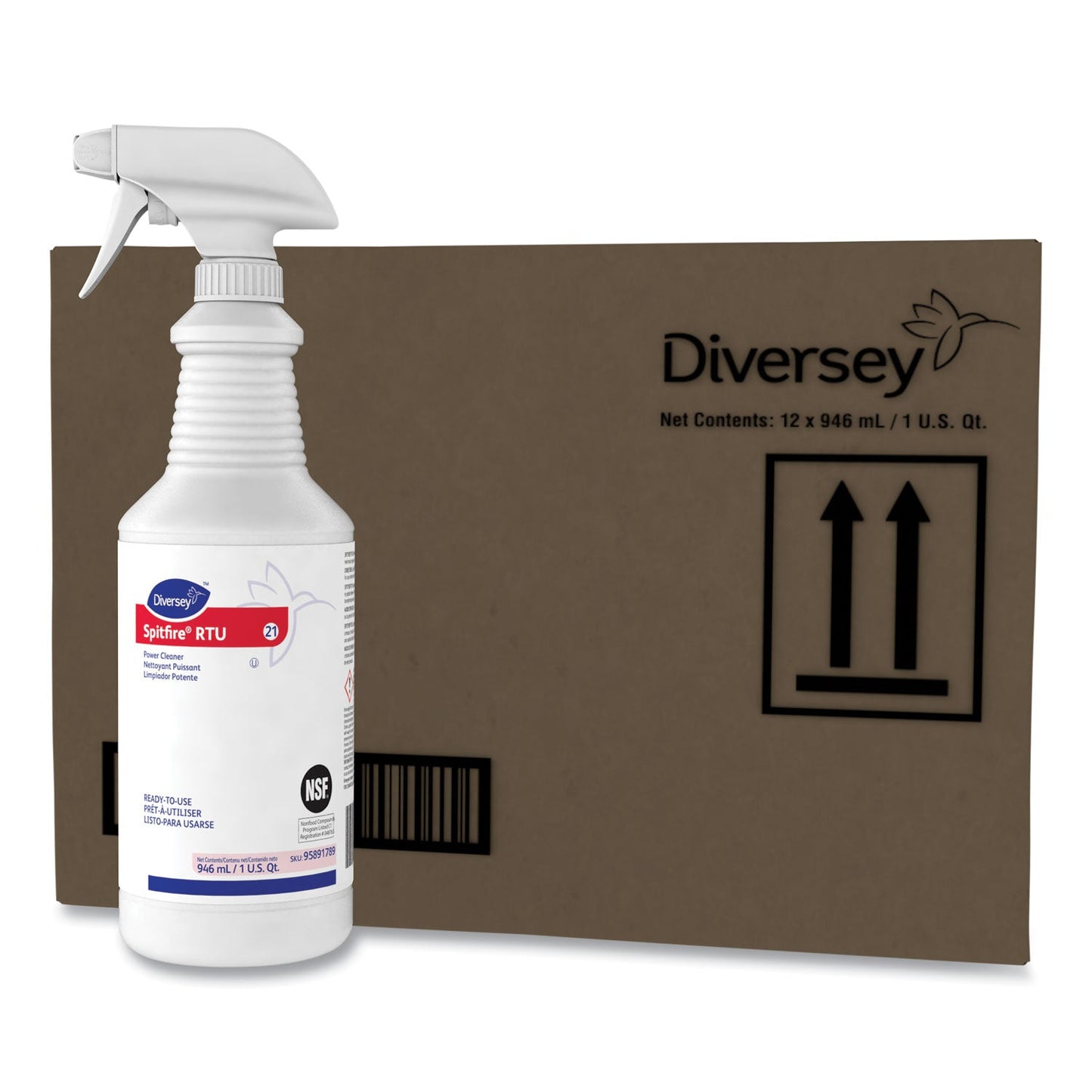 Spitfire Power Cleaner, Liquid, Fresh Pine Scent, 32 oz Spray Bottle, 12/Carton - OrderMe