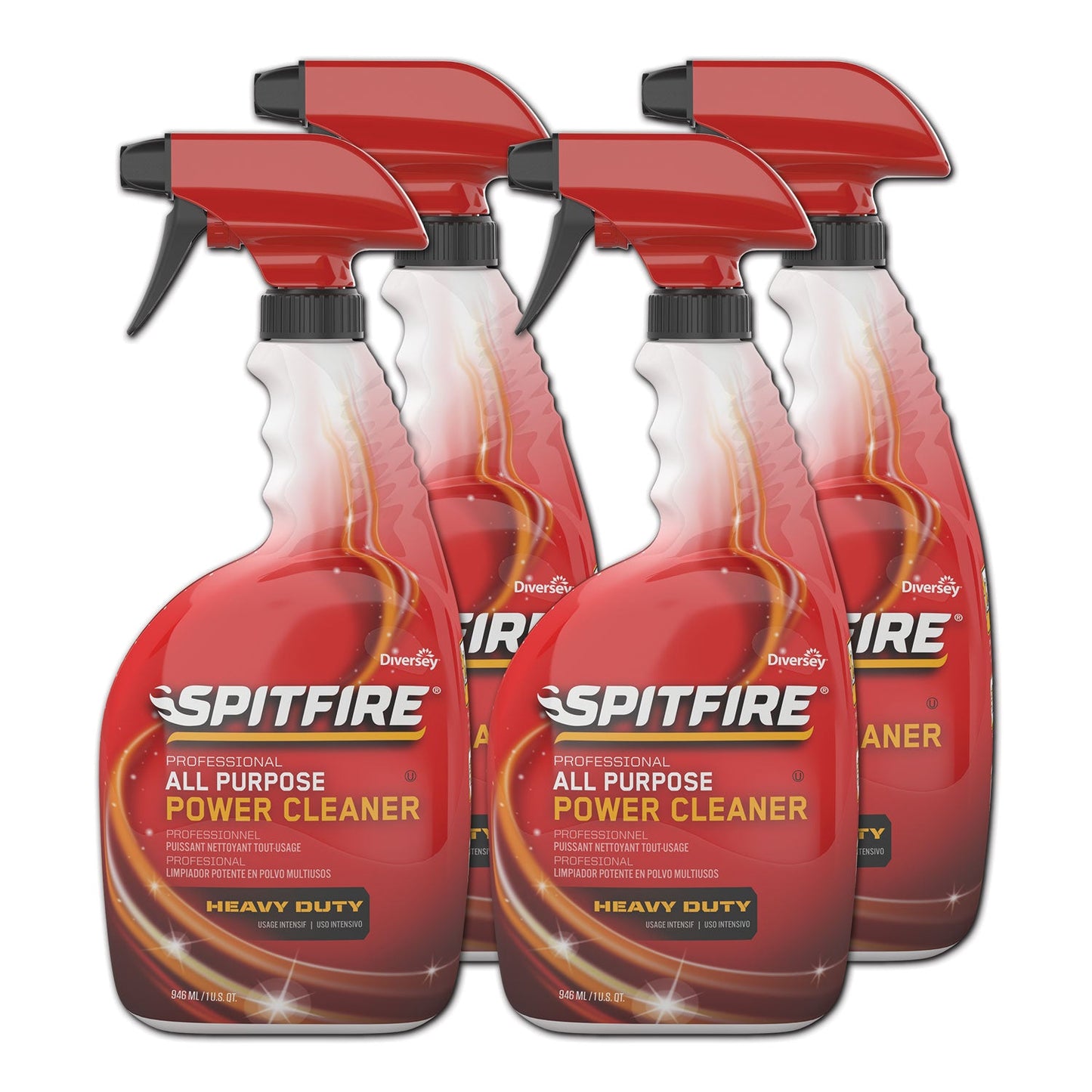 Spitfire All Purpose Power Cleaner, Liquid, 32 oz Spray Bottle, 4/Carton - OrderMe