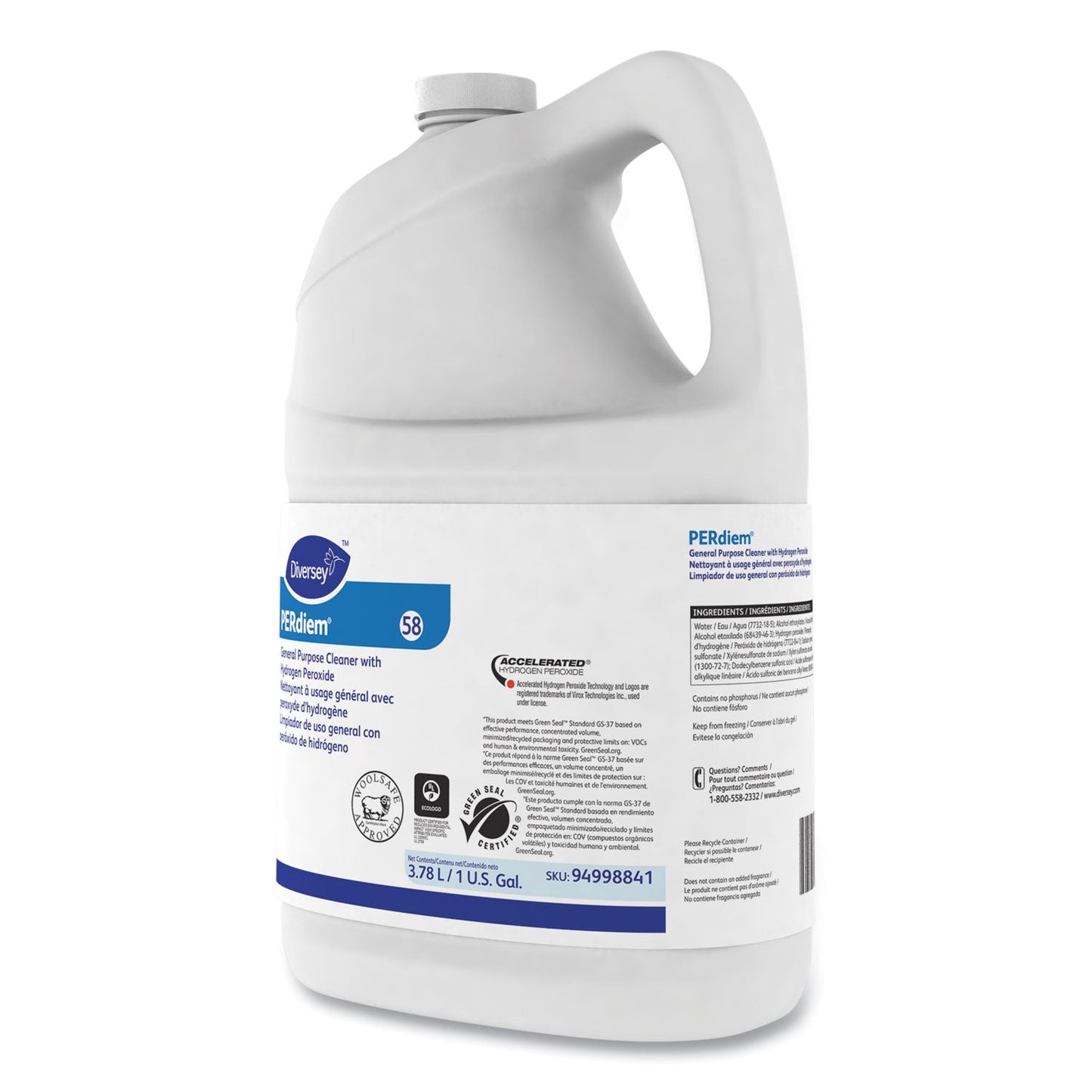 PERdiem Concentrated General Purpose Cleaner - Hydrogen Peroxide, 1 gal, Bottle - OrderMe