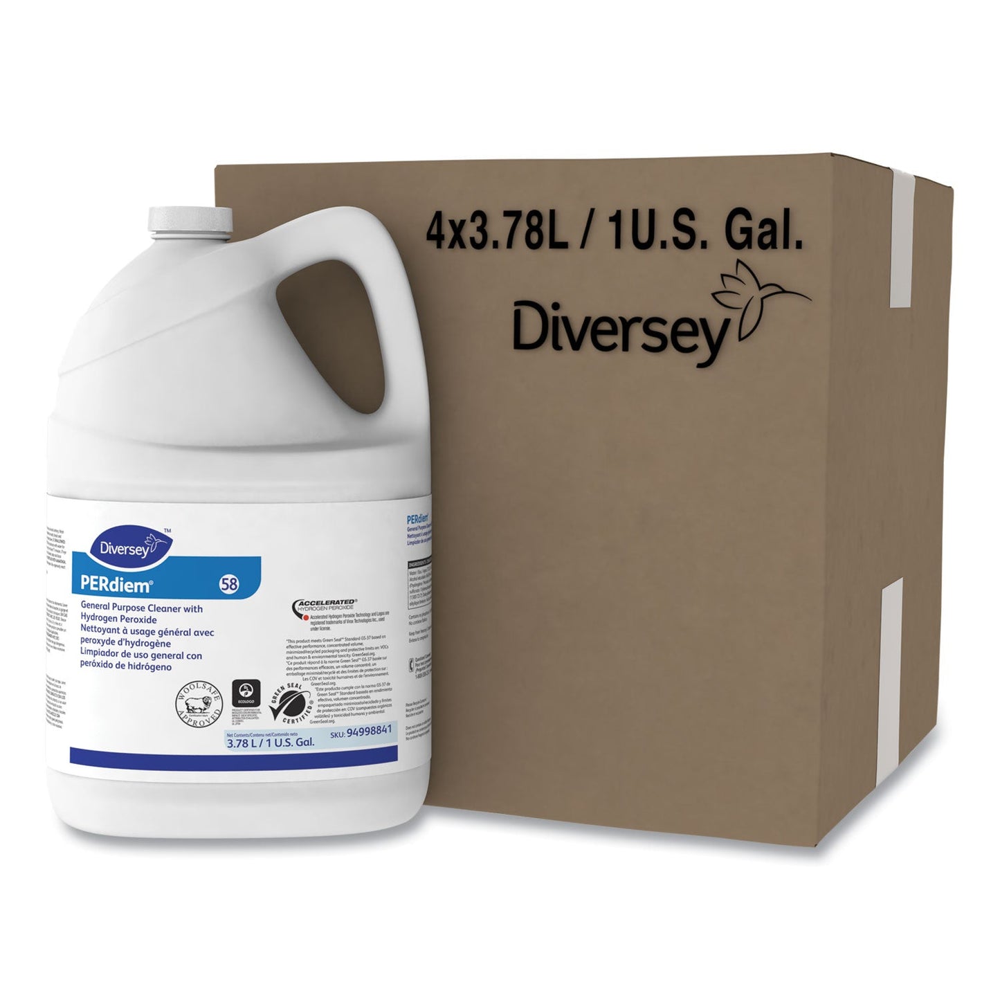 PERdiem Concentrated General Purpose Cleaner - Hydrogen Peroxide, 1 gal, Bottle - OrderMe
