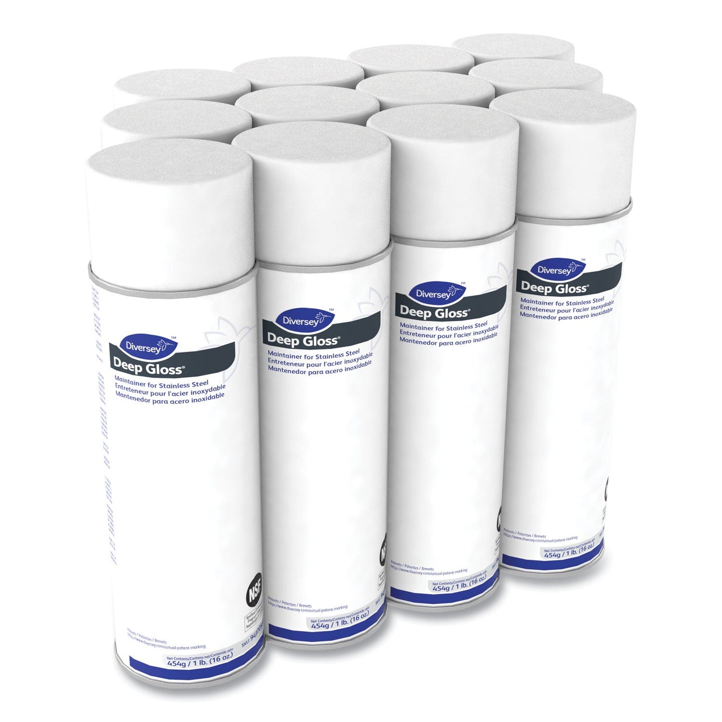 Deep Gloss Stainless Steel Maintainer, 16 oz Aerosol Spray, 12/Carton - OrderMe