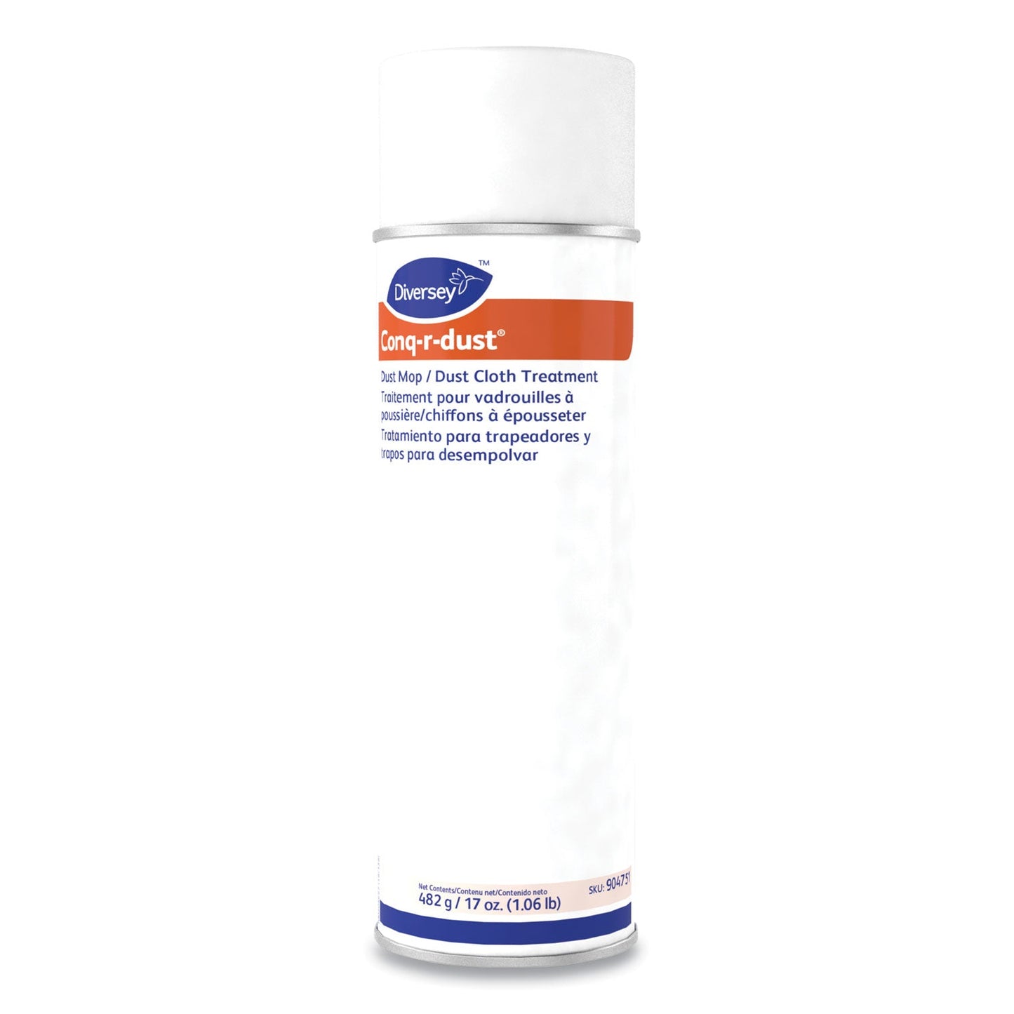 Conq-r-Dust Dust Mop/Dust Cloth Treatment, Amine Scent, 17 oz Aerosol Spray, 12/Carton - OrderMe