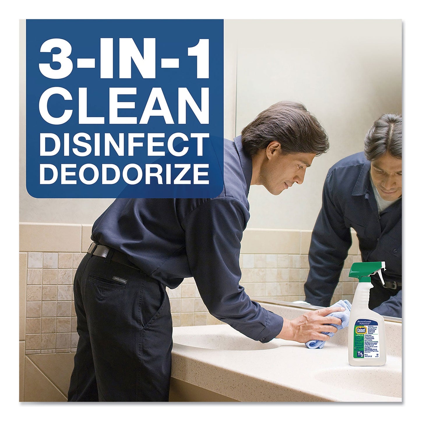 Disinfecting-Sanitizing Bathroom Cleaner, 32 oz Trigger Spray Bottle - OrderMe