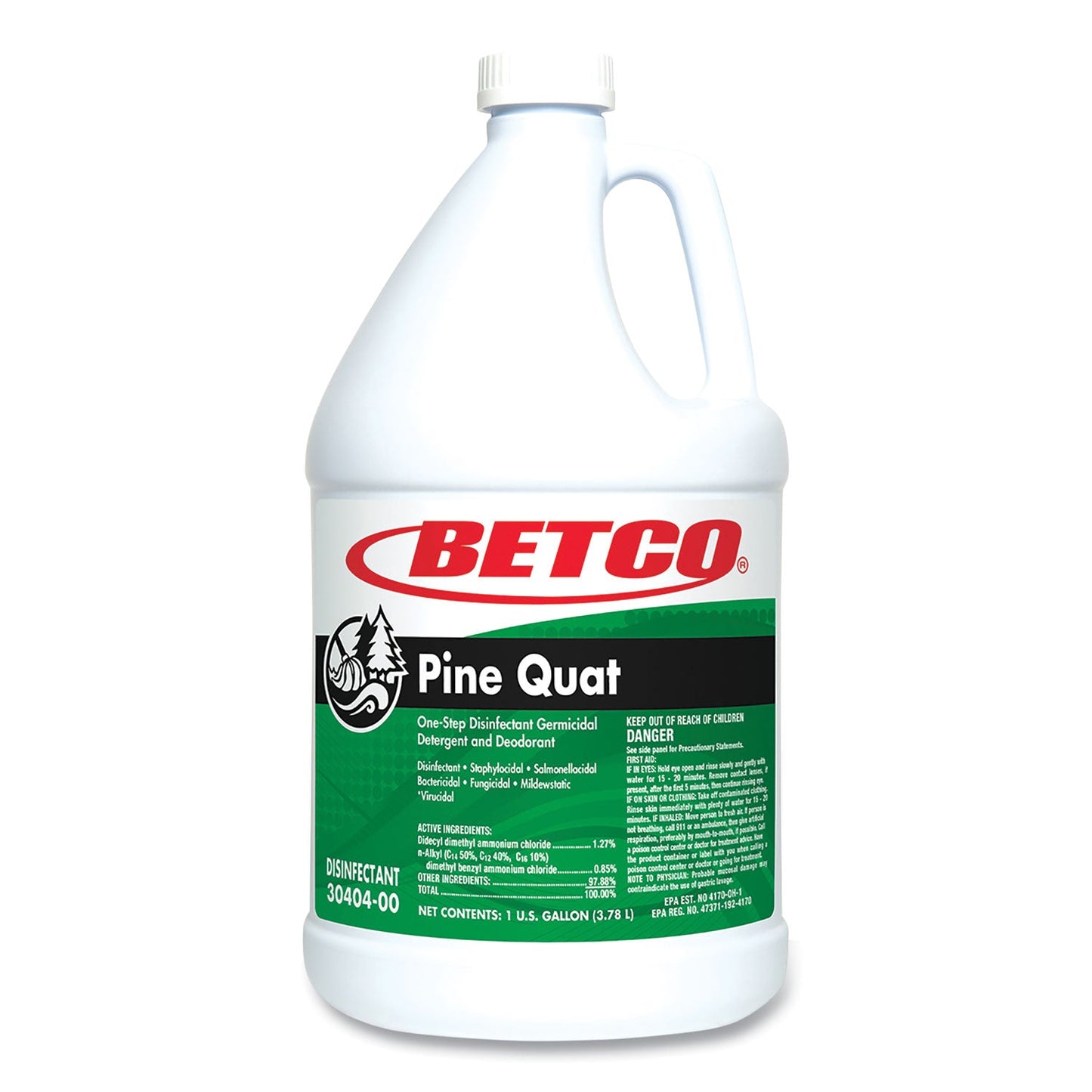 Pine Quat Disinfectant, Pine Scent, 128 oz Bottle, 4/Carton - OrderMe