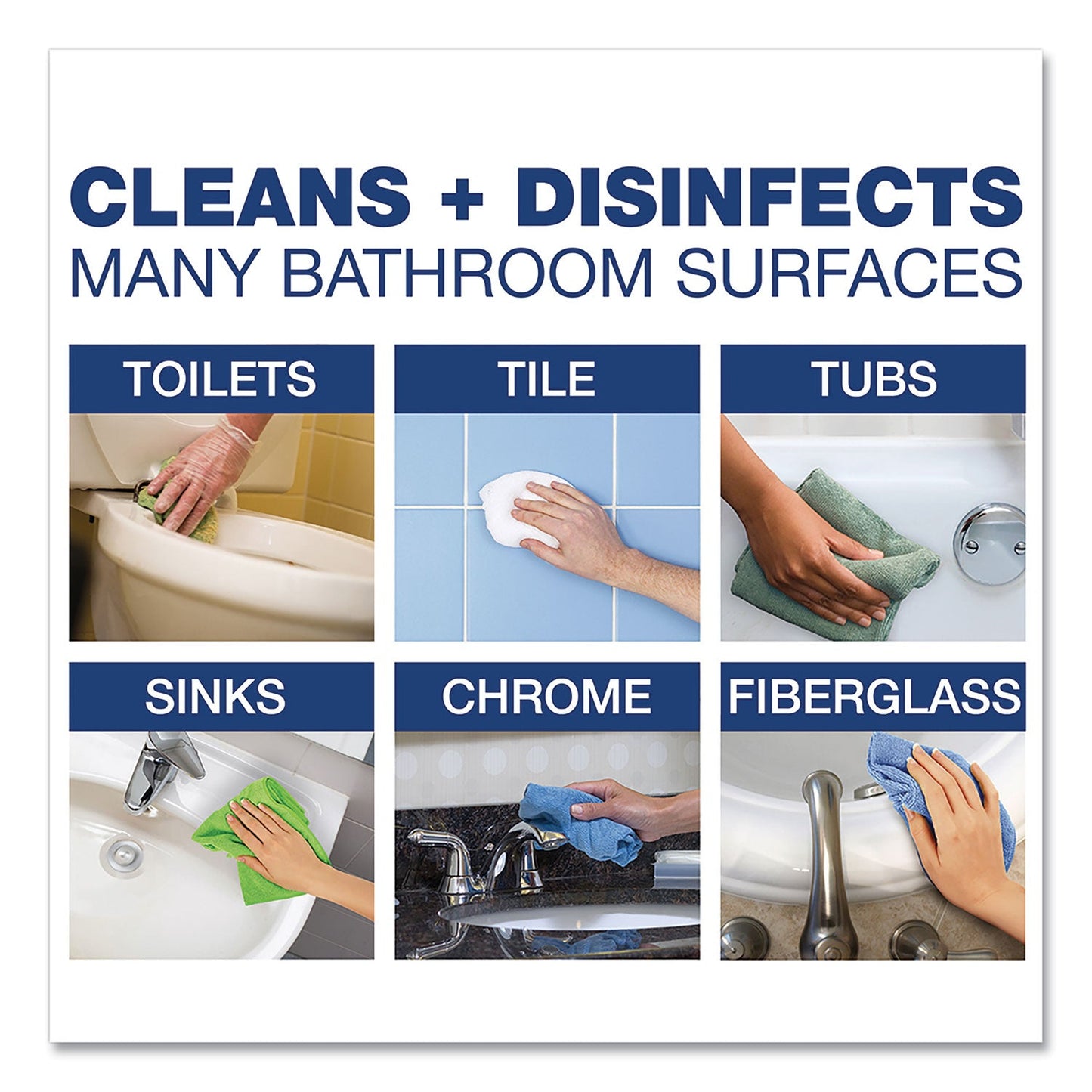 Disinfecting-Sanitizing Bathroom Cleaner, 32 oz Trigger Spray Bottle, 6/Carton - OrderMe