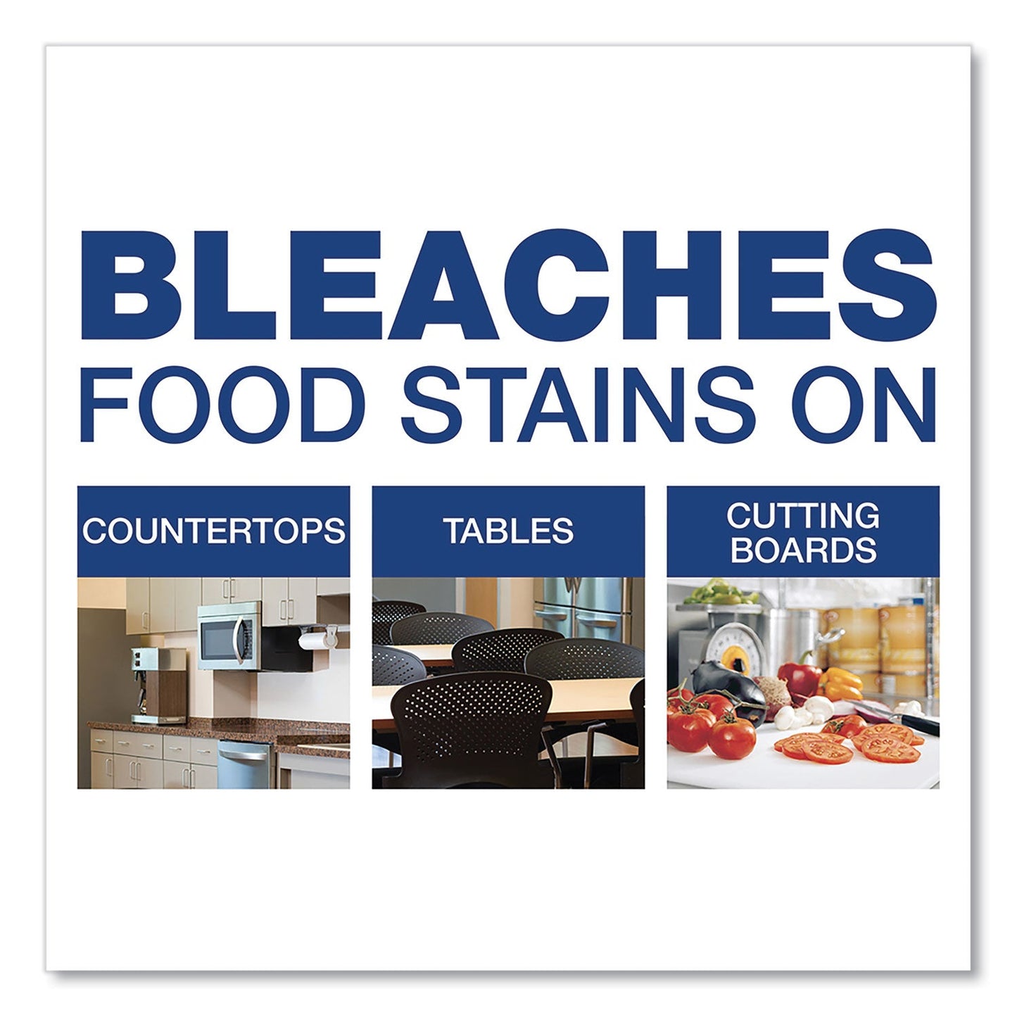 Cleaner with Bleach, Liquid, One Gallon Bottle, 3/Carton - OrderMe