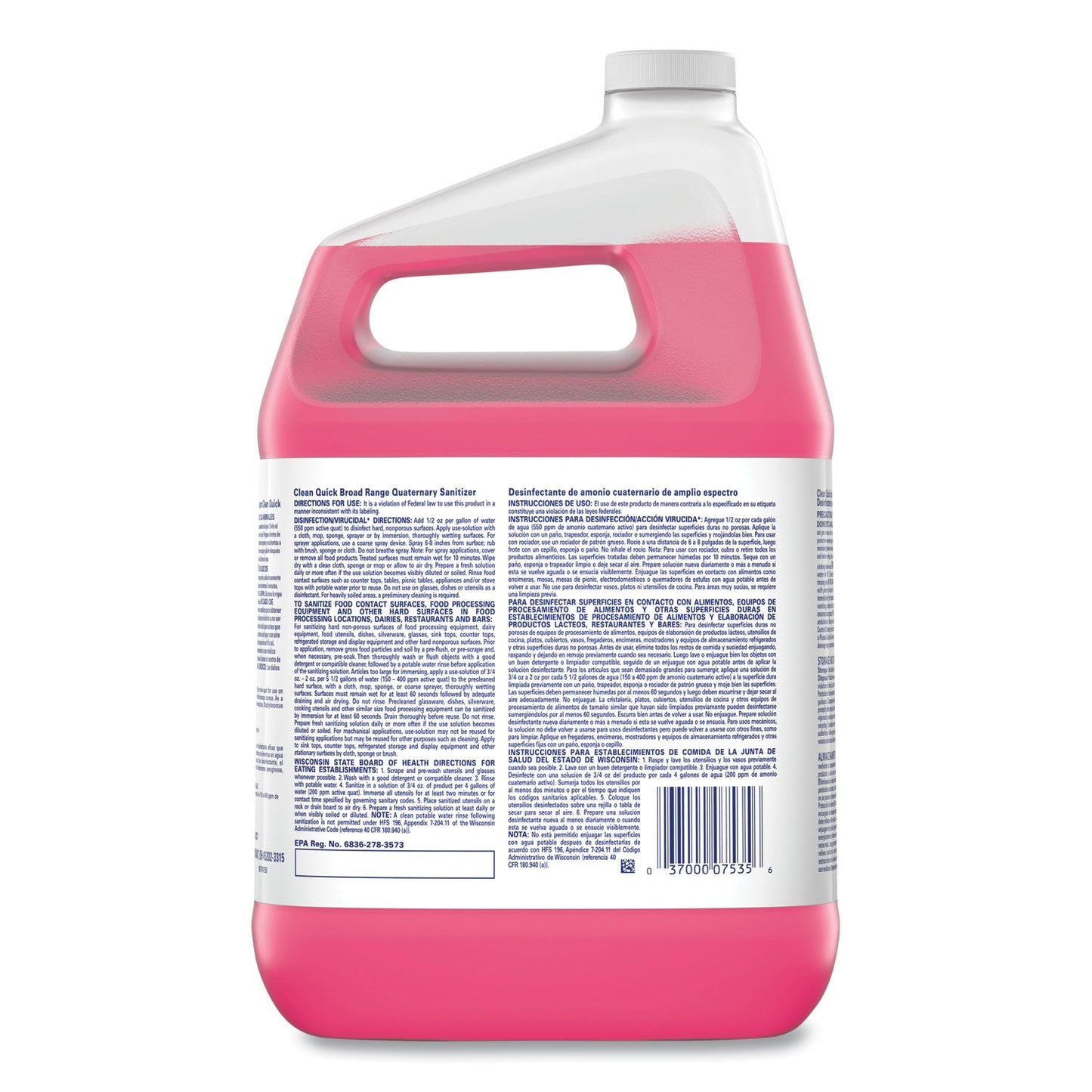 Broad Range Quaternary Sanitizer, Sweet Scent, 1 gal Bottle, 3/Carton - OrderMe