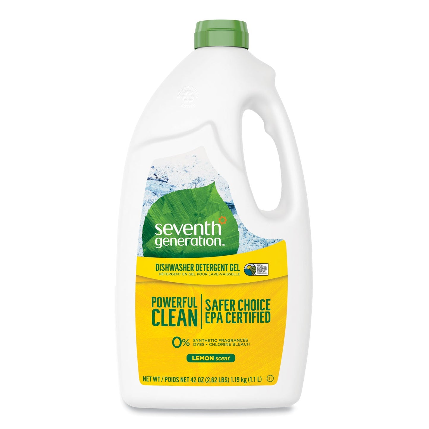 Natural Automatic Dishwasher Gel, Lemon, 42 oz Bottle, 6/Carton - OrderMe
