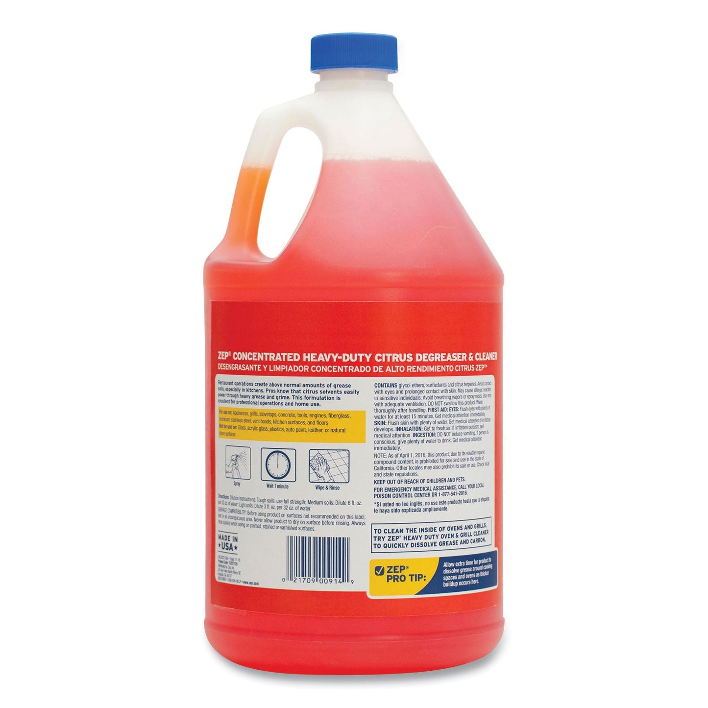 Cleaner and Degreaser, Citrus Scent, 1 gal Bottle - OrderMe