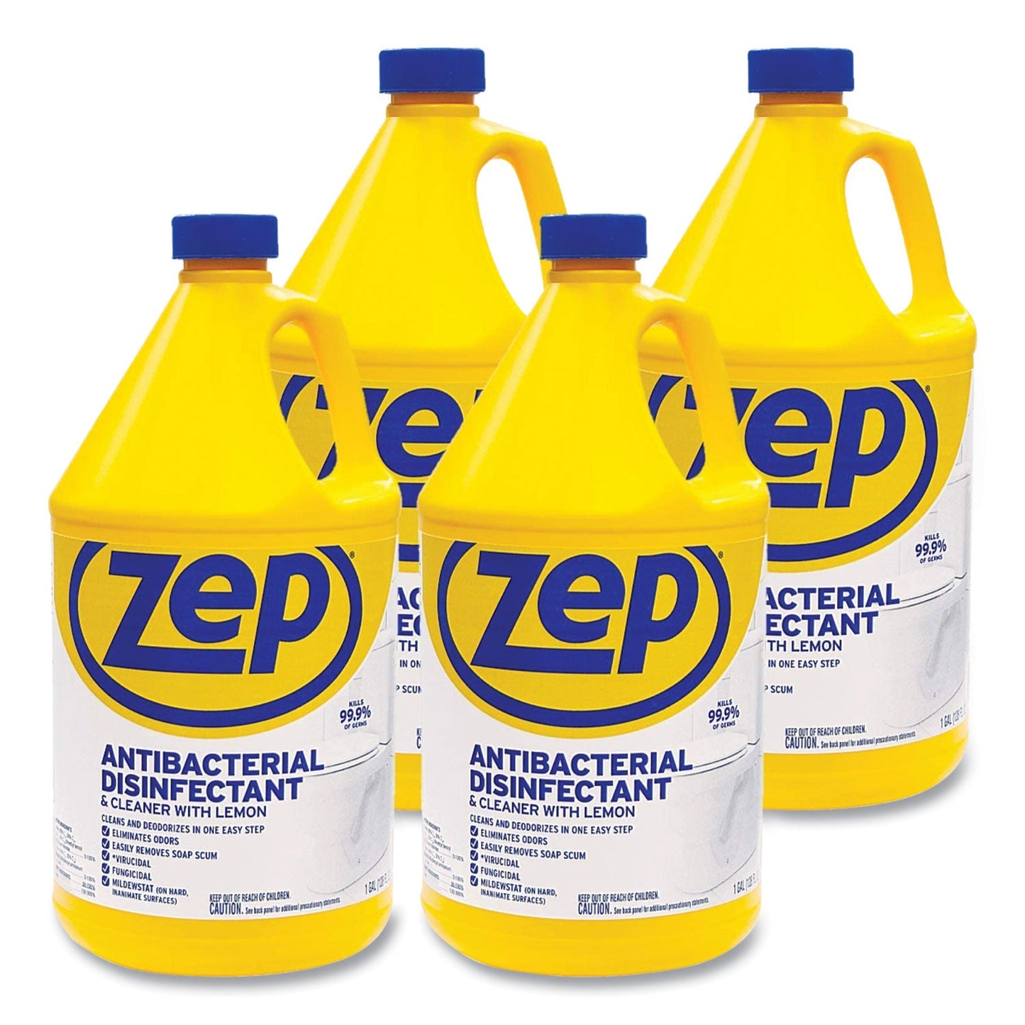 Antibacterial Disinfectant, Lemon Scent, 1 gal, 4/Carton - OrderMe
