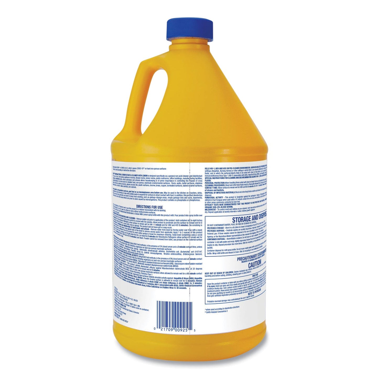 Antibacterial Disinfectant, Lemon Scent, 1 gal, 4/Carton - OrderMe