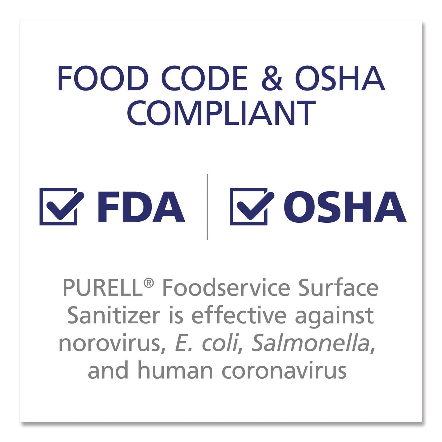Foodservice Surface Sanitizer, Fragrance Free, 1 gal Bottle, 4/Carton - OrderMe