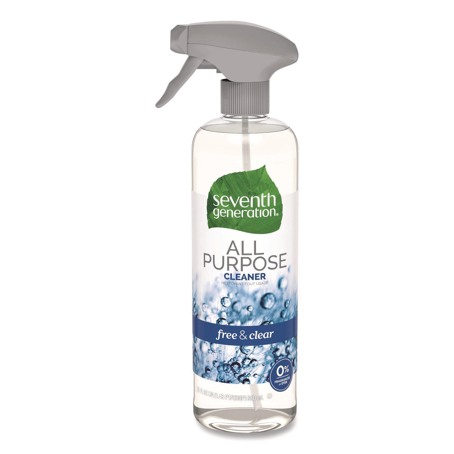 Natural All-Purpose Cleaner, Free and Clear/Unscented, 23 oz Trigger Spray Bottle, 8/Carton - OrderMe