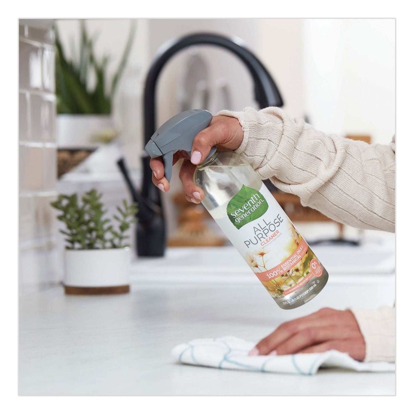 Natural All-Purpose Cleaner, Morning Meadow, 23 oz Trigger Spray Bottle - OrderMe
