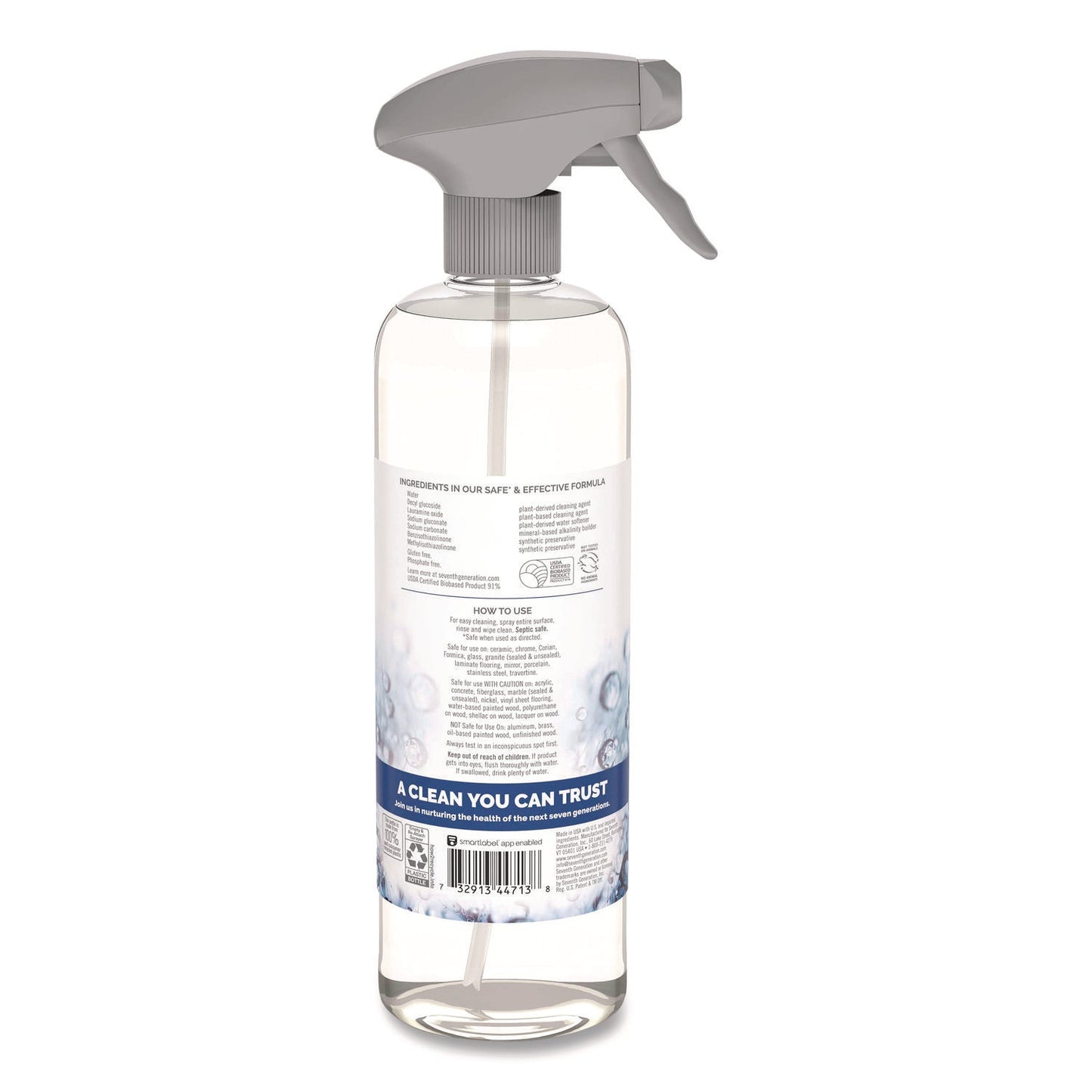 Natural All-Purpose Cleaner, Free and Clear/Unscented, 23 oz Trigger Spray Bottle, 8/Carton - OrderMe