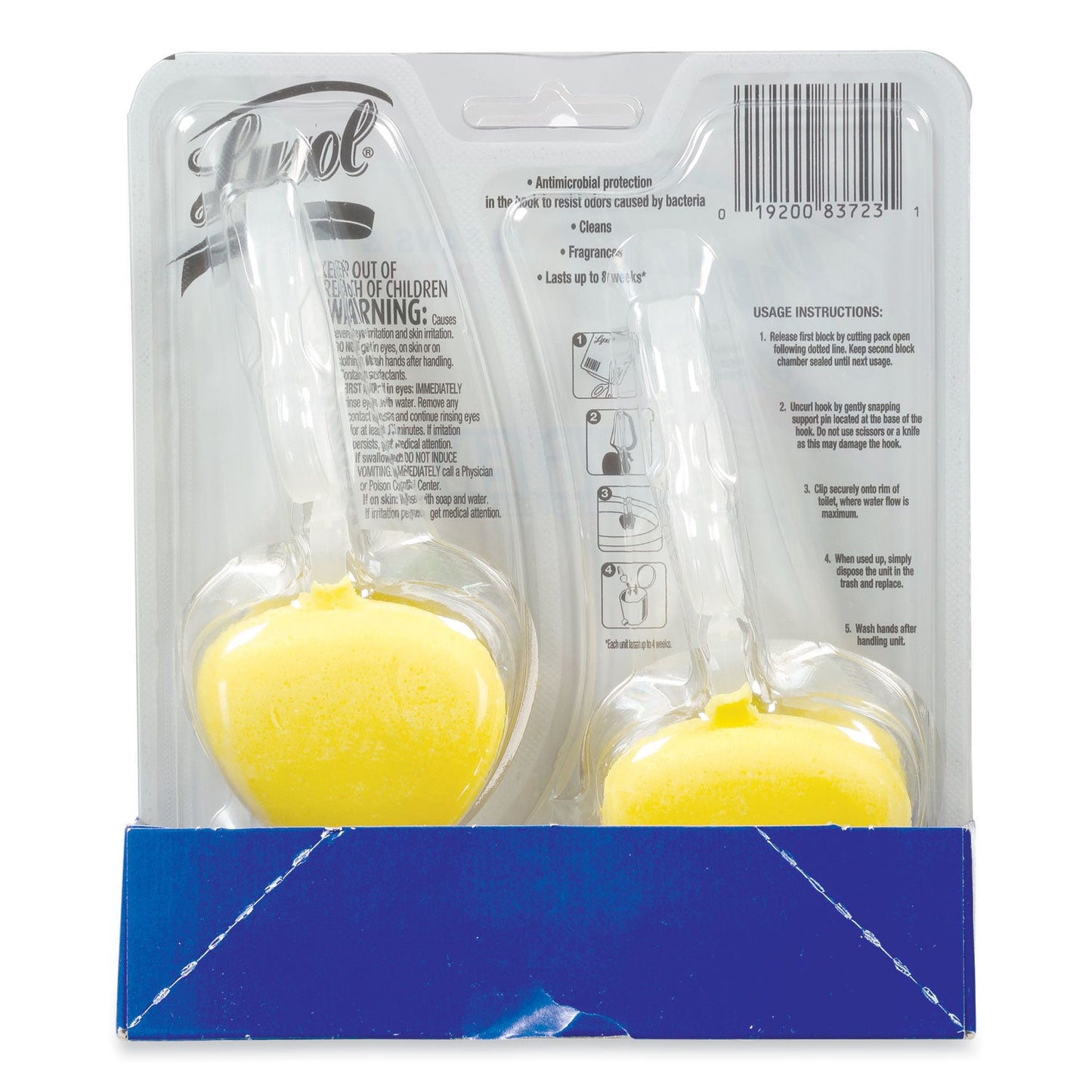 Hygienic Automatic Toilet Bowl Cleaner, Lemon Breeze, 2/Pack - OrderMe