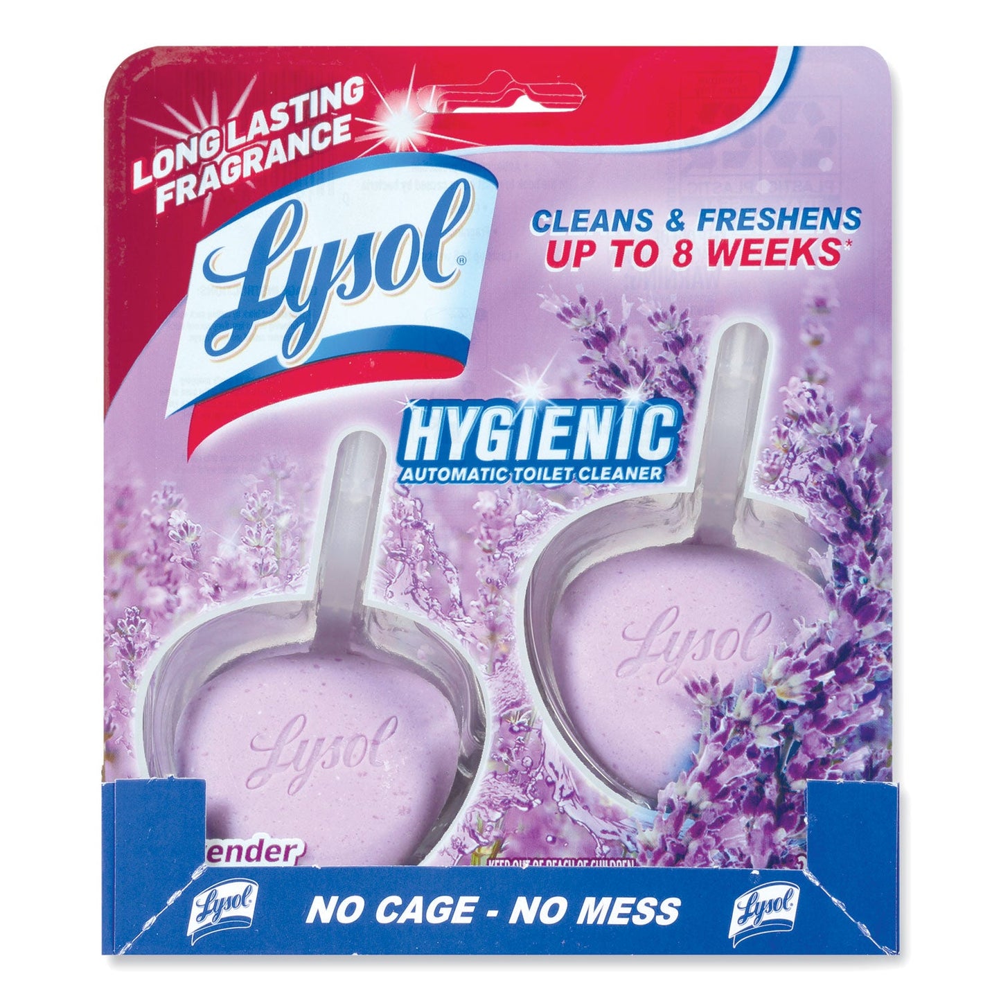 Hygienic Automatic Toilet Bowl Cleaner, Cotton Lilac, 2/Pack - OrderMe