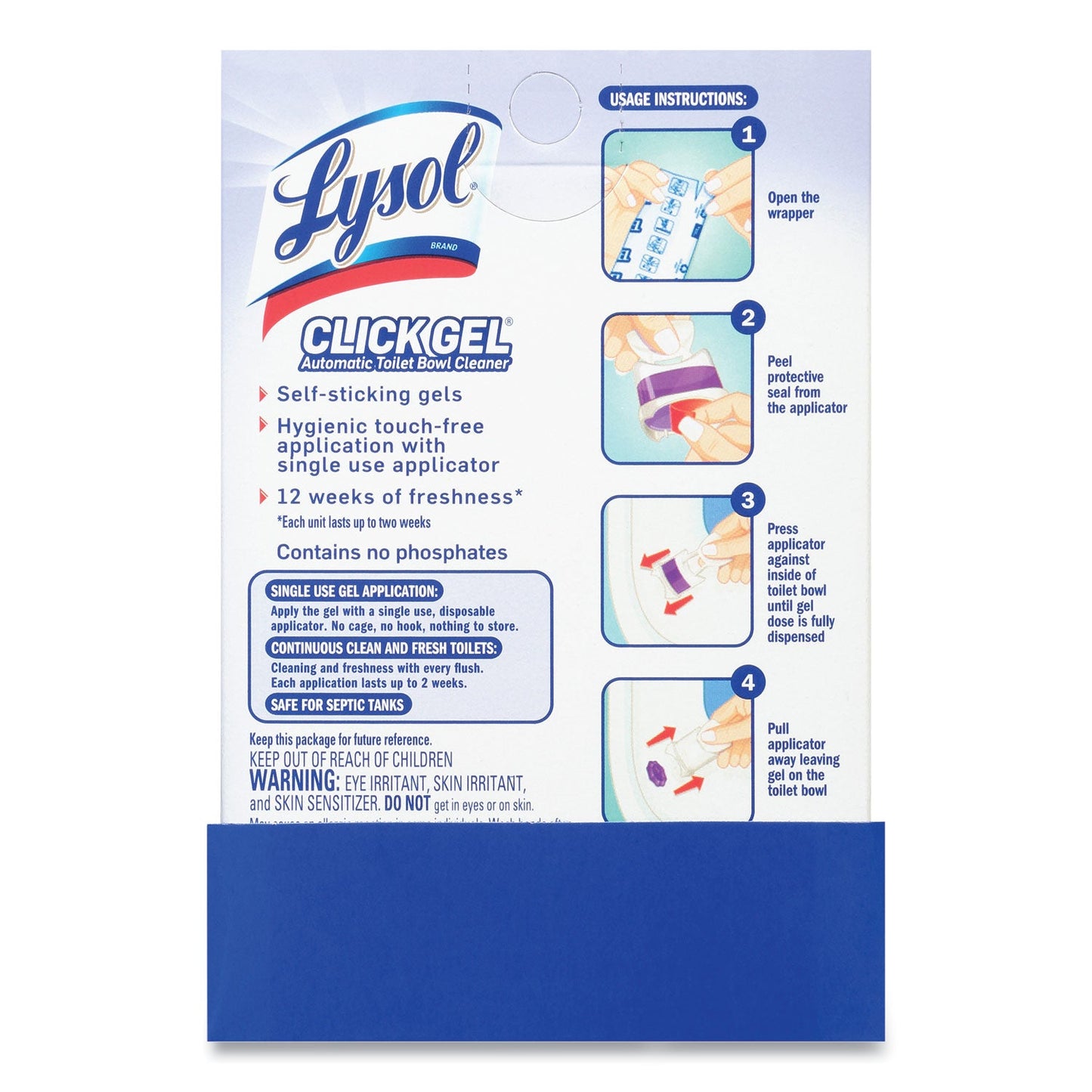 Click Gel Automatic Toilet Bowl Cleaner, Lavender Fields, 6/Box, 4 Boxes/Carton - OrderMe