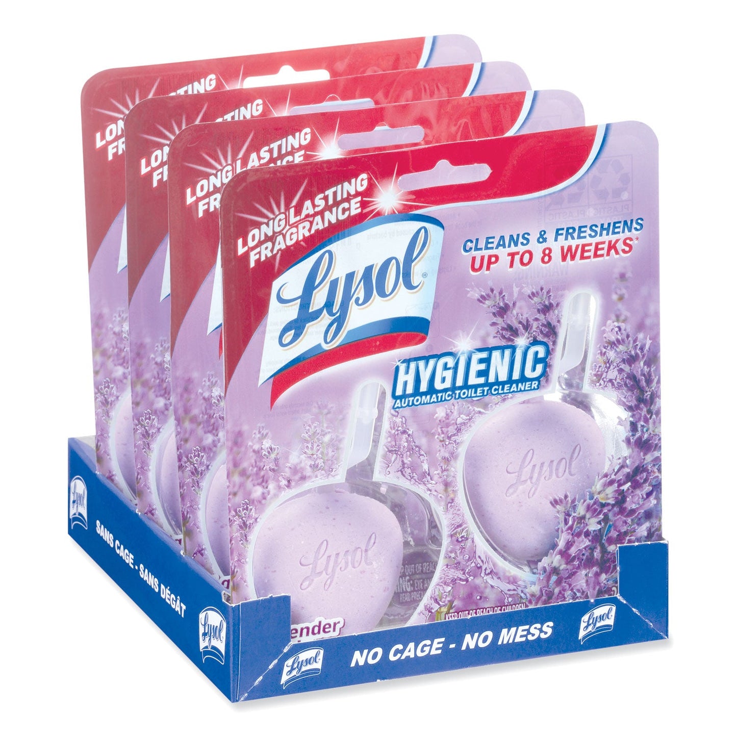 Hygienic Automatic Toilet Bowl Cleaner, Cotton Lilac, 2/Pack - OrderMe