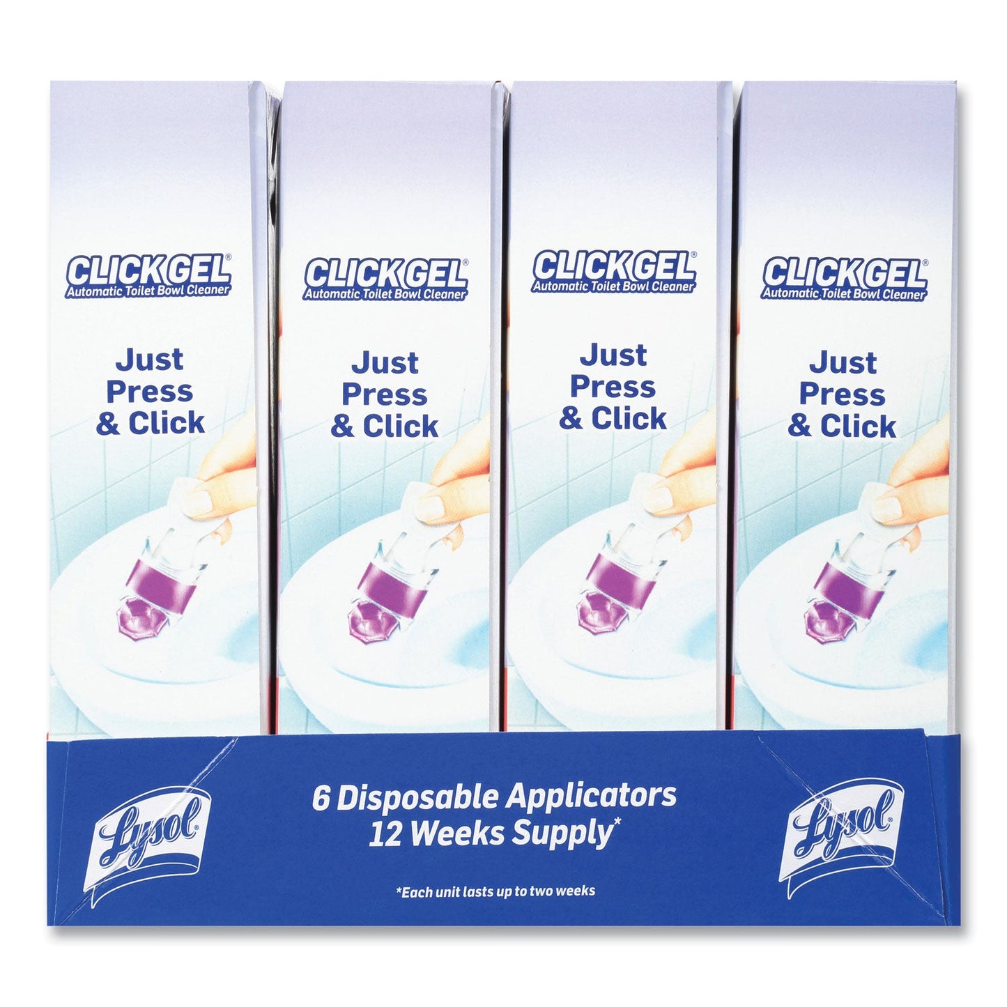 Click Gel Automatic Toilet Bowl Cleaner, Lavender Fields, 6/Box, 4 Boxes/Carton - OrderMe