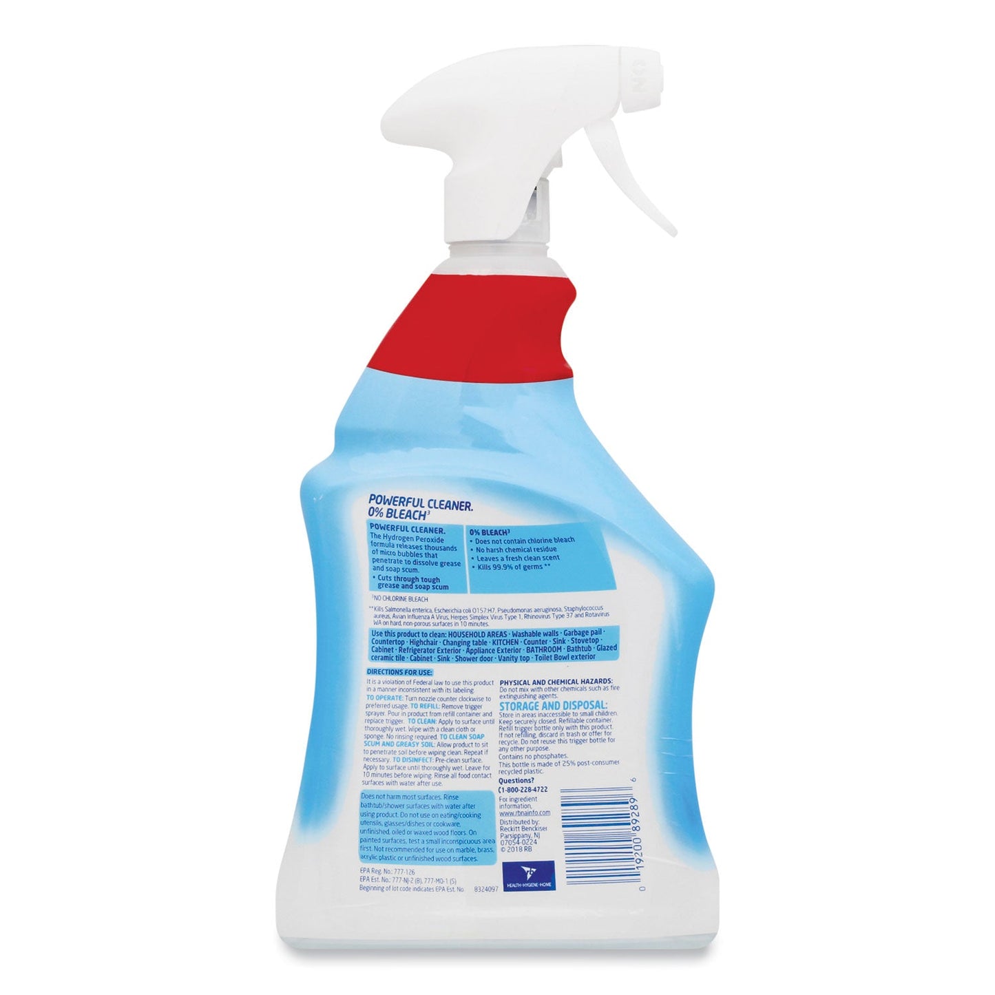 Multi-Purpose Hydrogen Peroxide Cleaner, Citrus Sparkle Zest, 32 oz Trigger Spray Bottle, 9/Carton - OrderMe