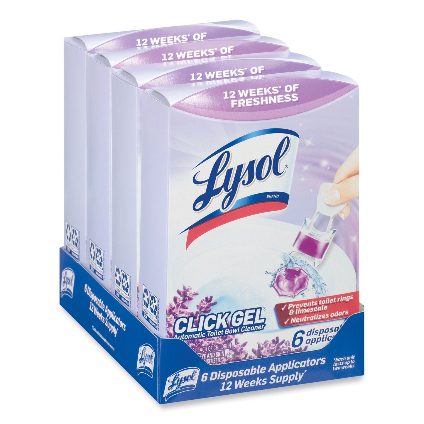 Click Gel Automatic Toilet Bowl Cleaner, Lavender Fields, 6/Box, 4 Boxes/Carton - OrderMe