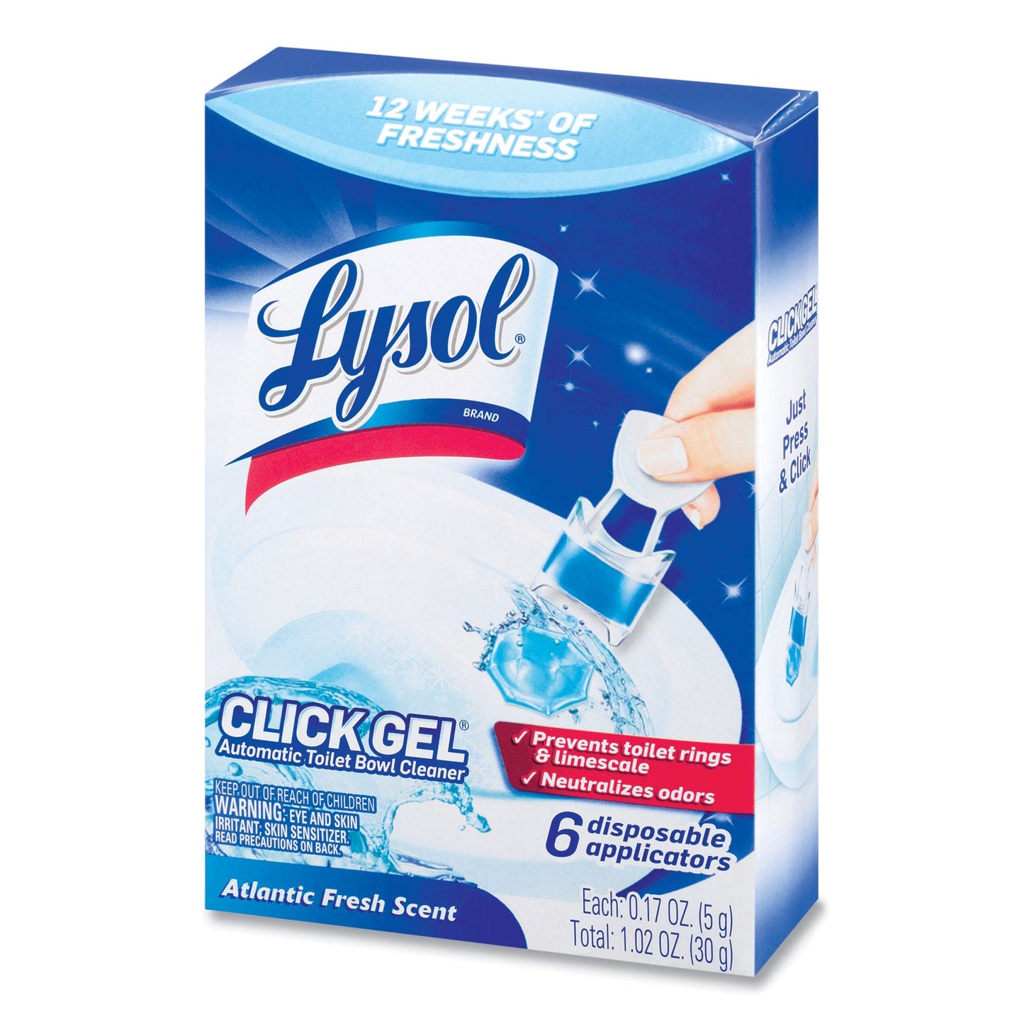 Click Gel Automatic Toilet Bowl Cleaner, Ocean Fresh, 6/Box, 4 Boxes/Carton - OrderMe