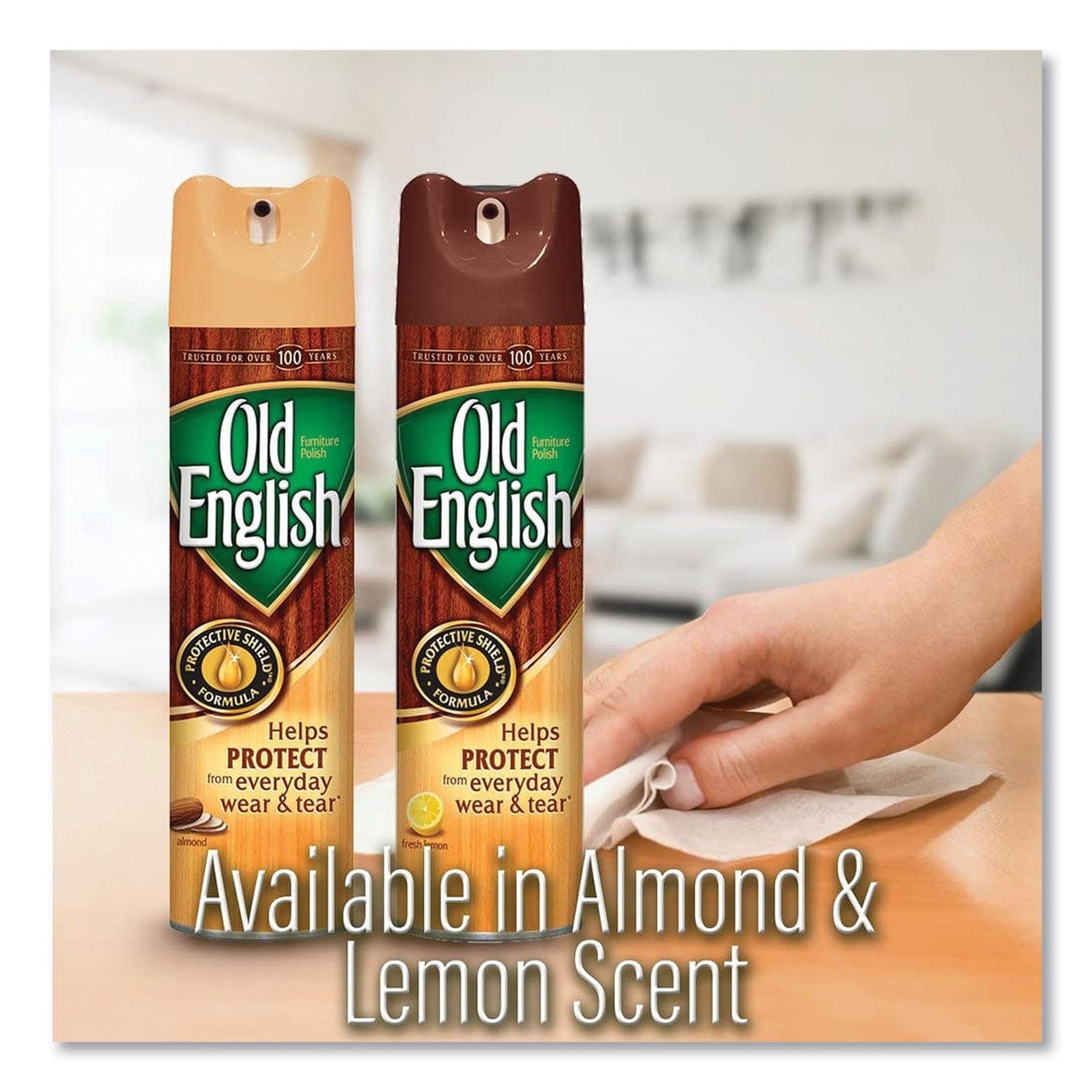 Furniture Polish, Fresh Lemon Scent, 12.5 oz Aerosol Spray, 12/Carton - OrderMe