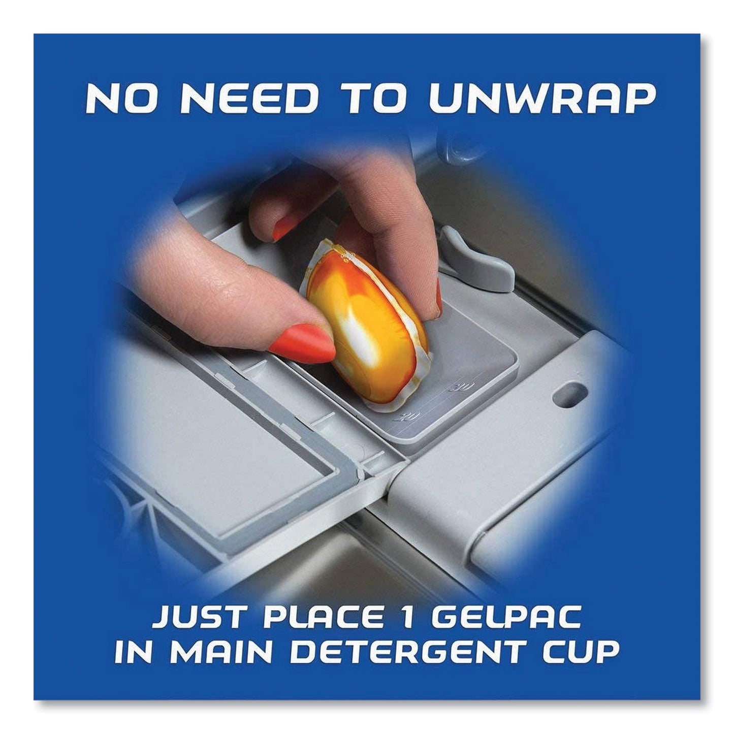 Dish Detergent Gelpacs, Orange Scent, 54/Box - OrderMe