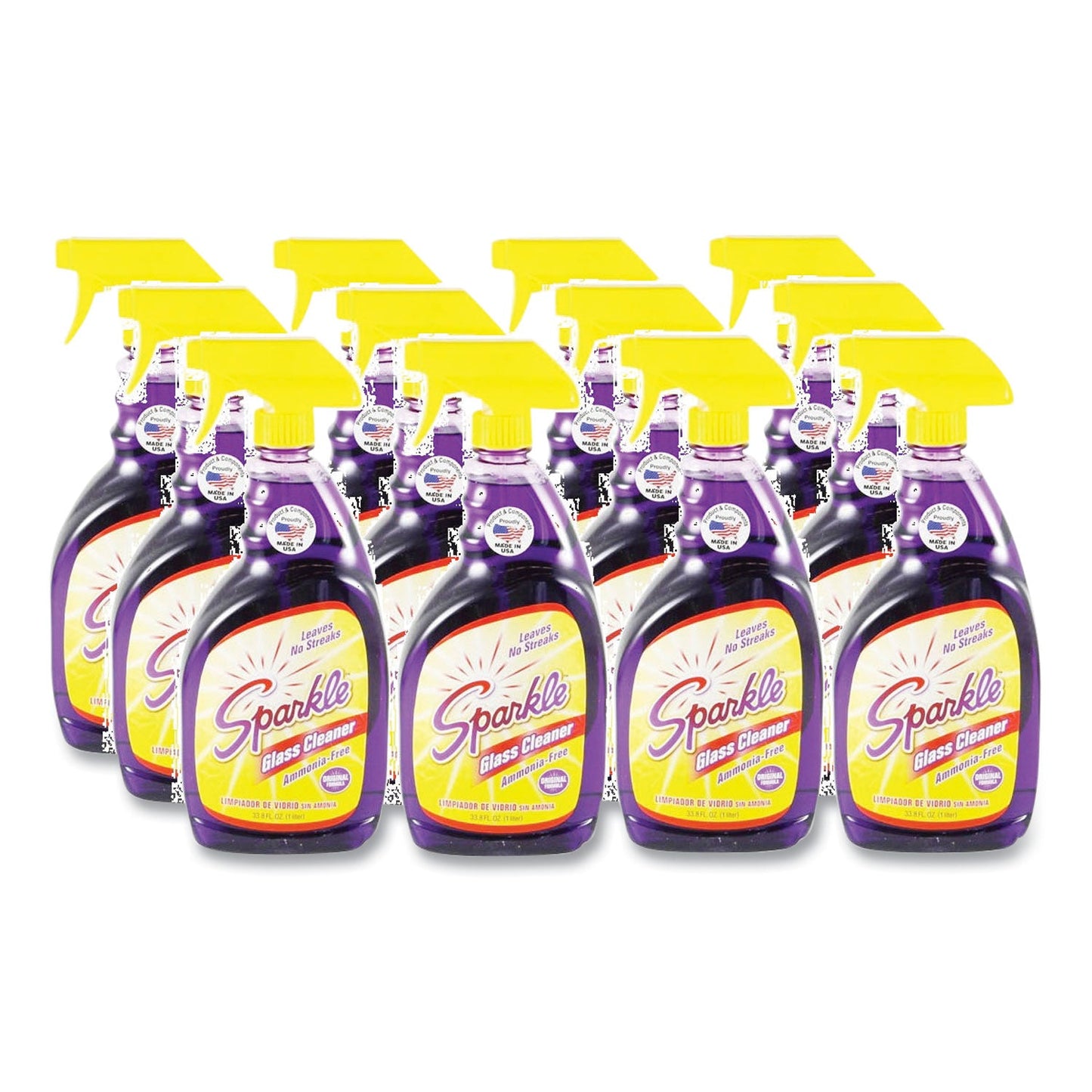 Glass Cleaner, 33.8 oz Spray Bottle, 12/Carton - OrderMe