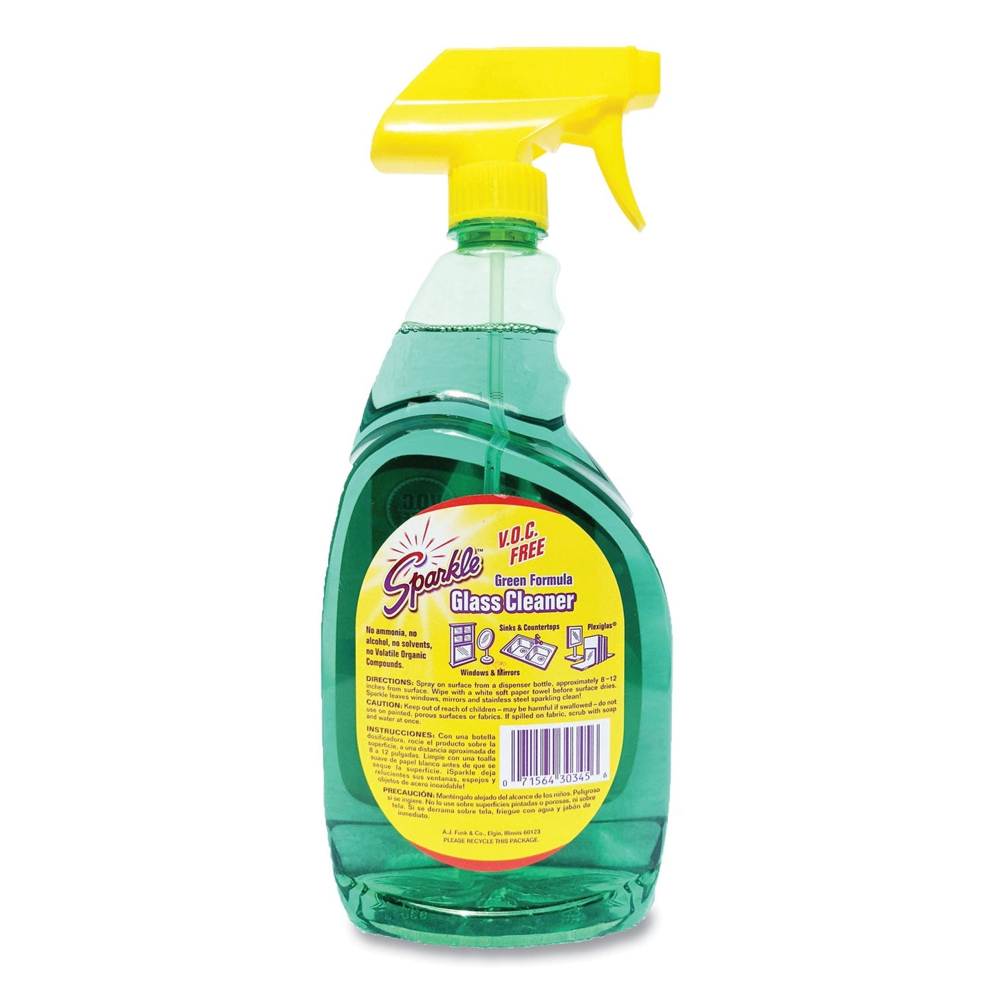 Green Formula Glass Cleaner, 33.8 oz Bottle, 12/Carton - OrderMe