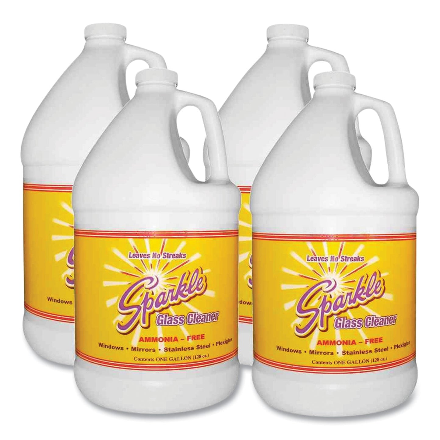 Glass Cleaner, 1 gal Bottle Refill, 4/Carton - OrderMe