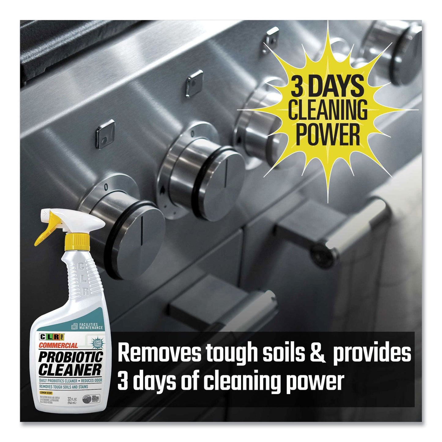Commercial Probiotic Cleaner, Lemon Scent, 32 oz Spray Bottle, 6/Carton - OrderMe