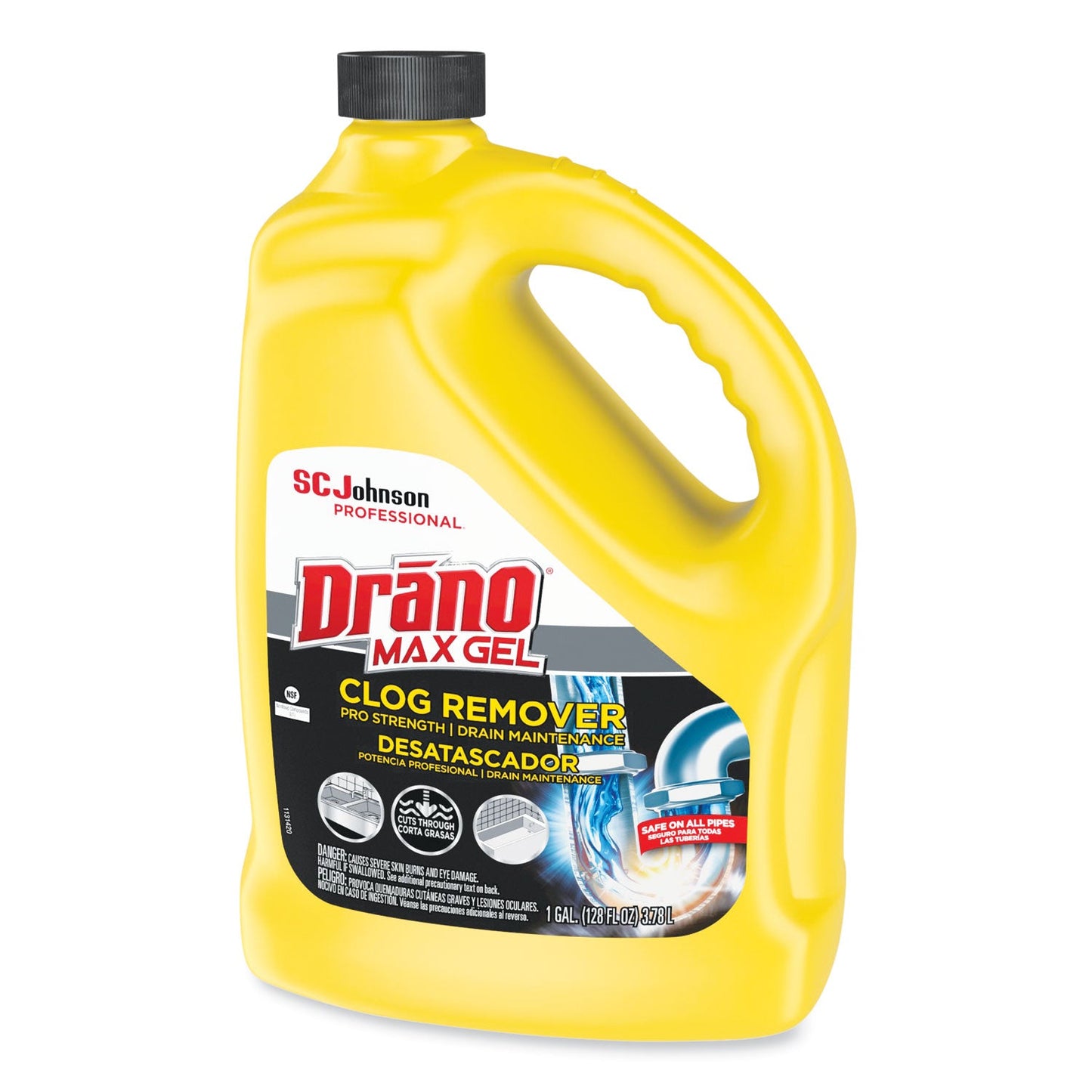 Max Gel Clog Remover, Bleach Scent, 128 oz Bottle - OrderMe