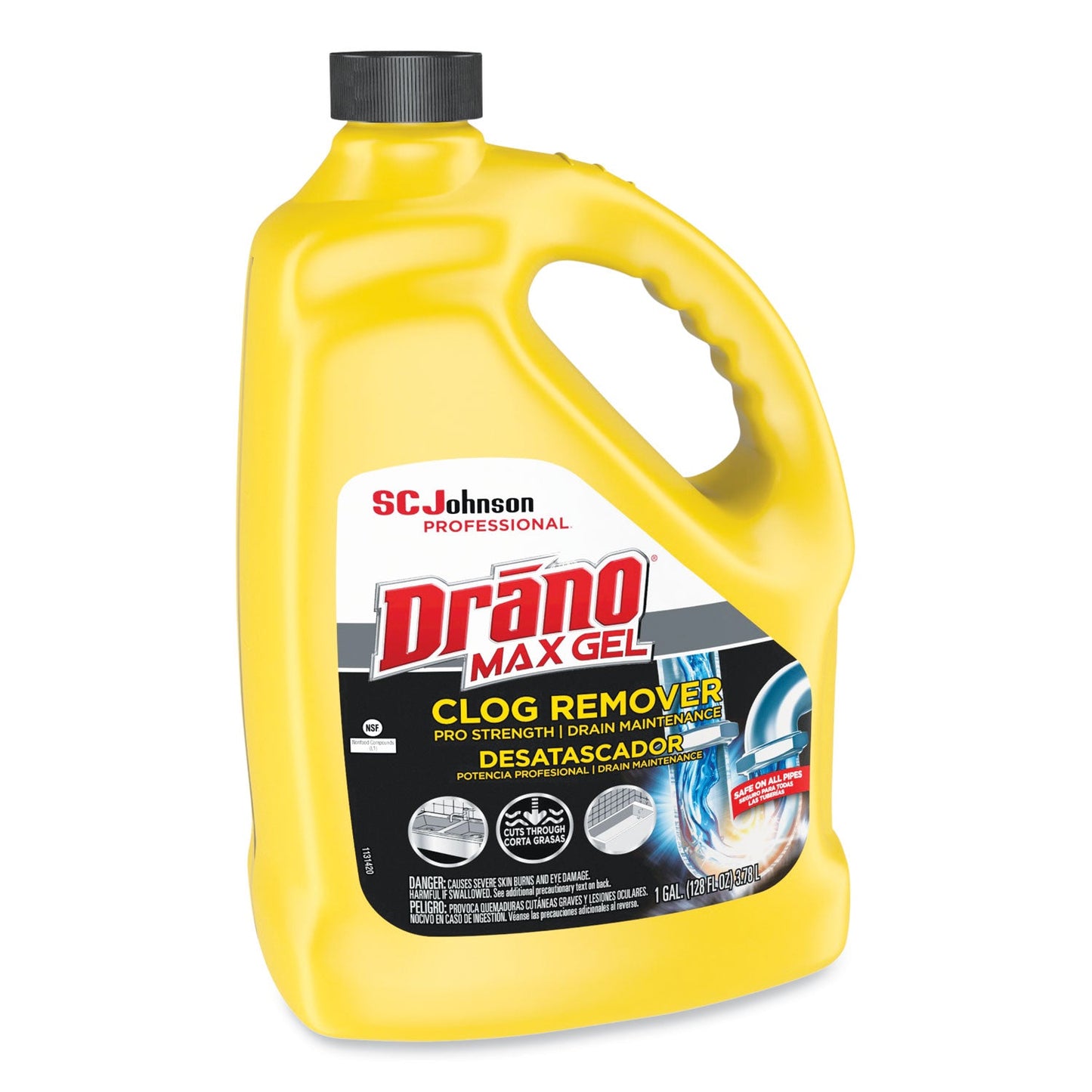 Max Gel Clog Remover, Bleach Scent, 128 oz Bottle - OrderMe