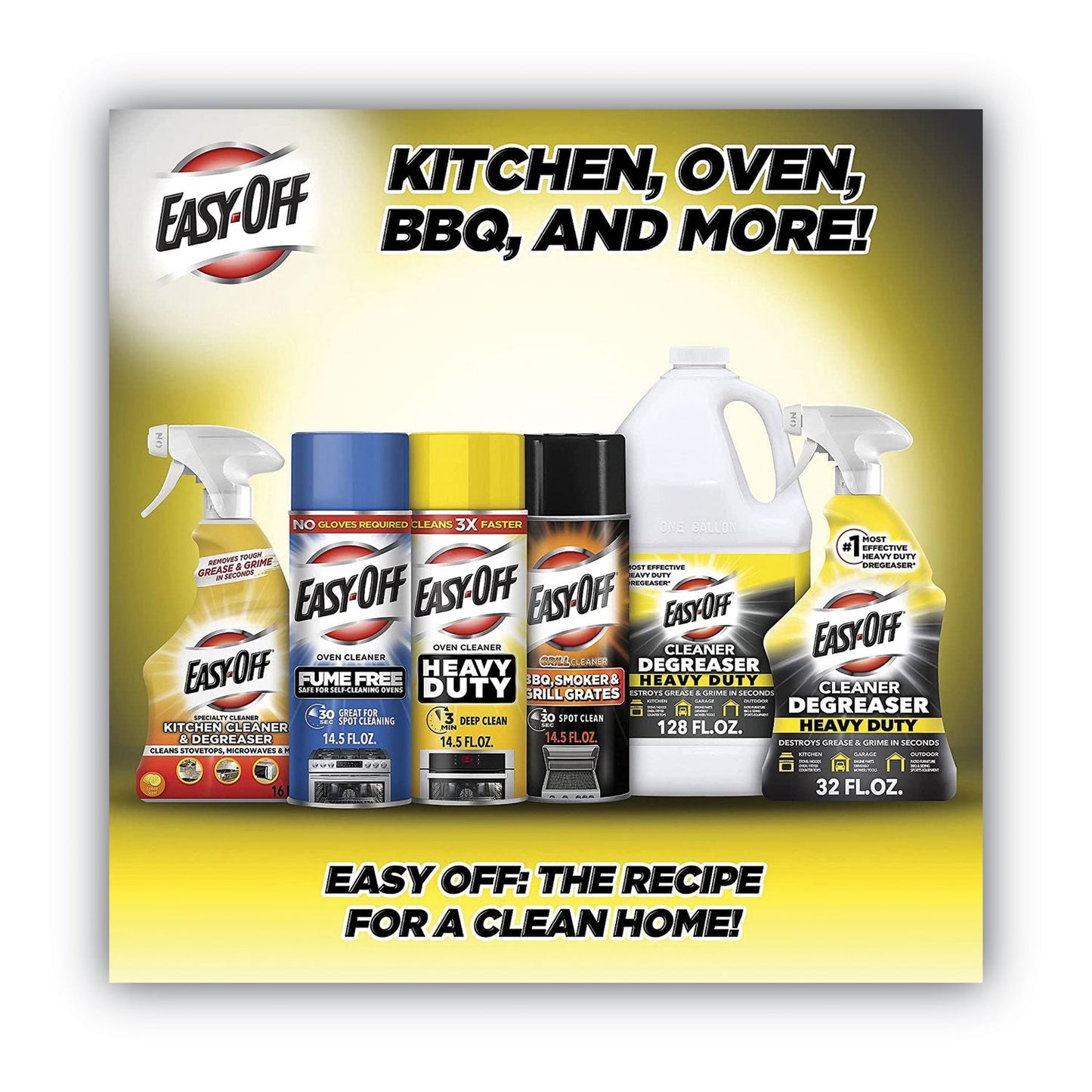 Fume-Free Oven Cleaner, Lemon Scent, 14.5 oz Aerosol Spray - OrderMe
