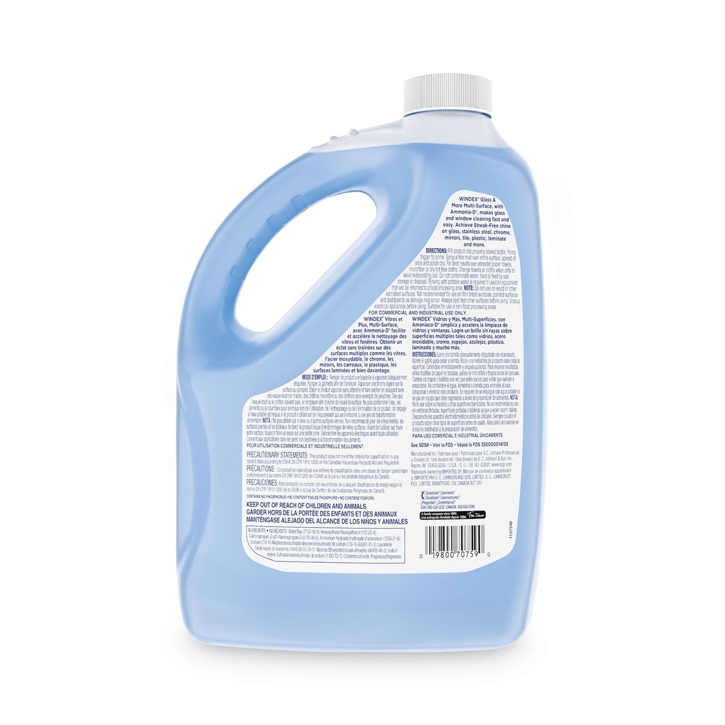 Glass Cleaner with Ammonia-D, 1 gal Bottle - OrderMe