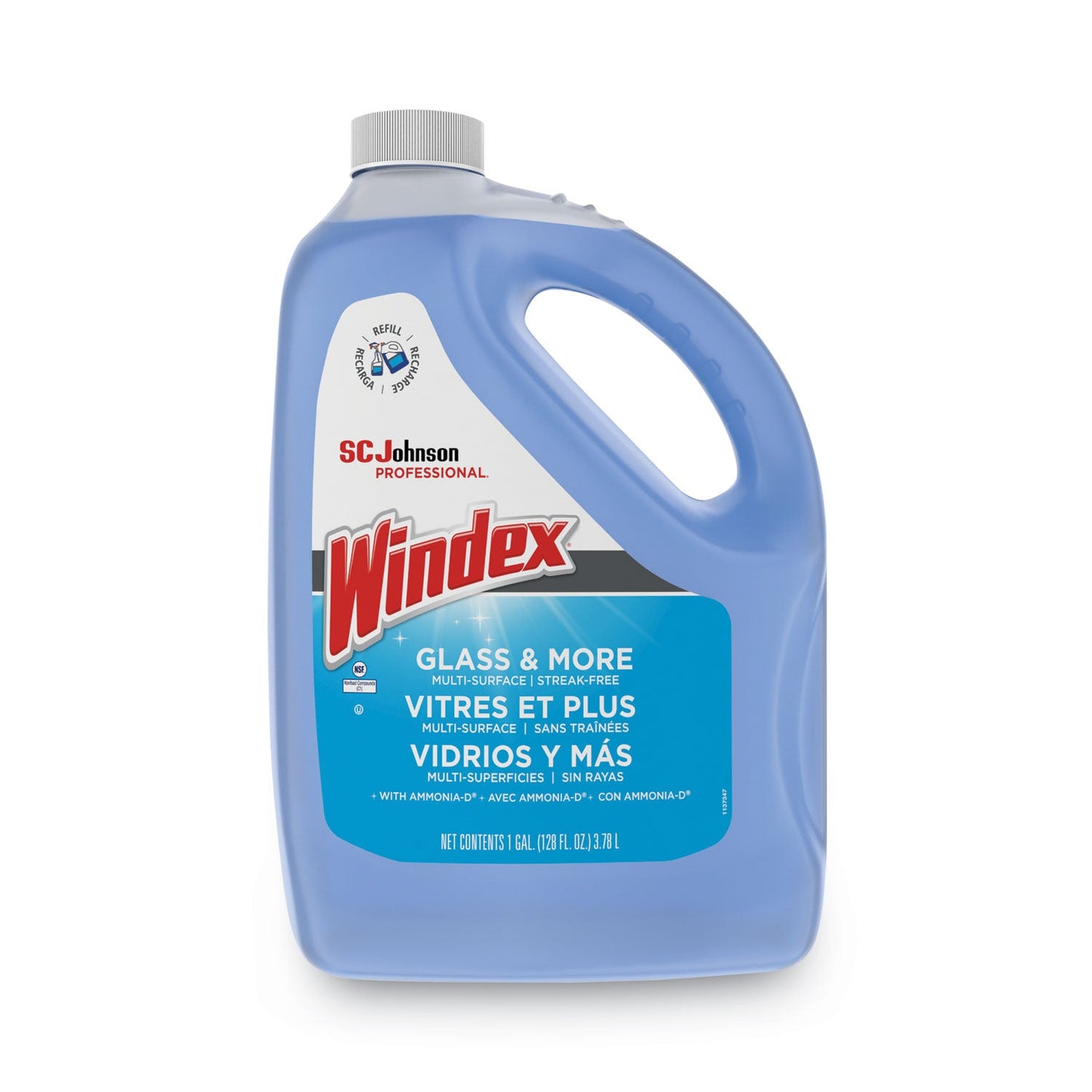 Glass Cleaner with Ammonia-D, 1 gal Bottle - OrderMe