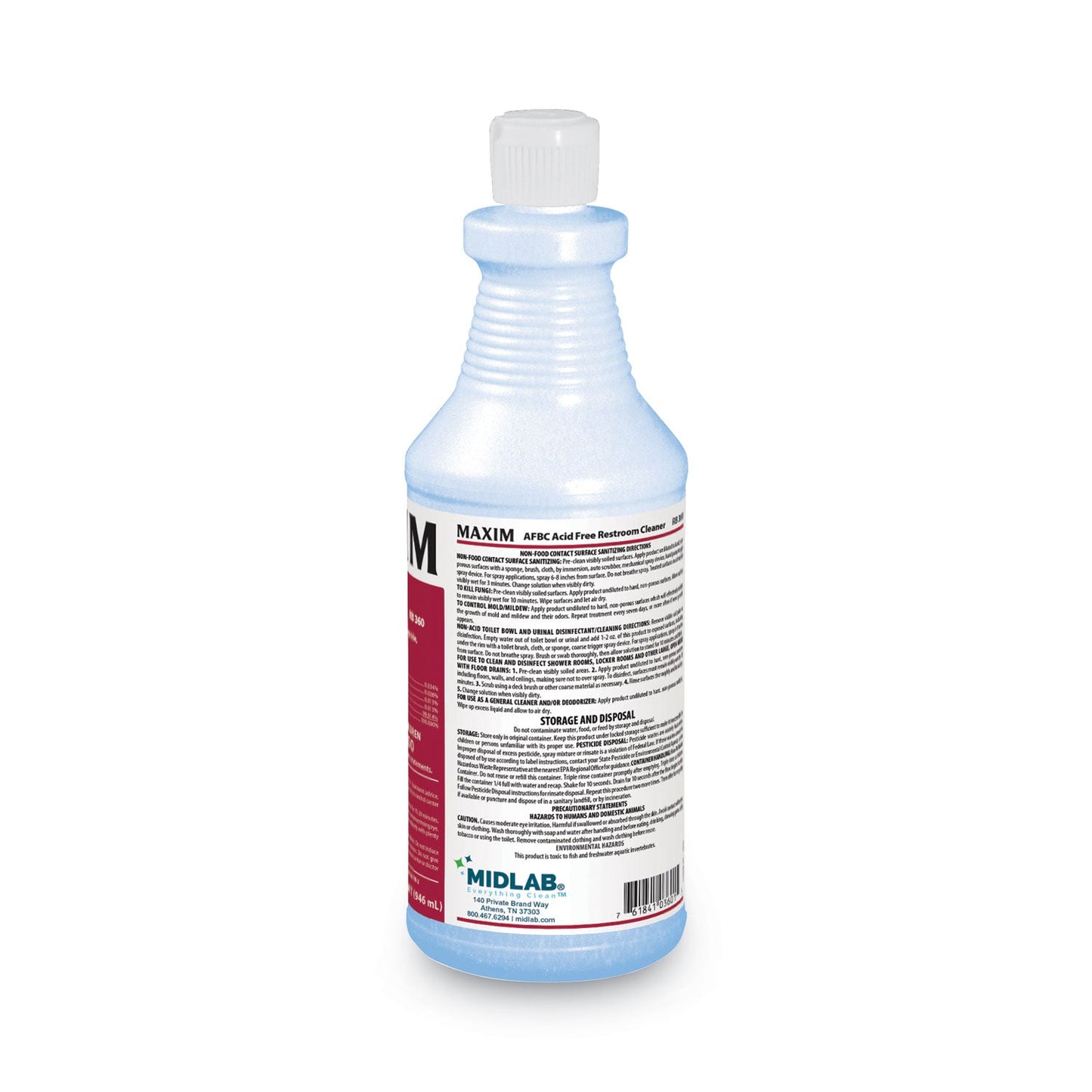 AFBC Acid-Free Restroom Cleaner, Safe-to-Ship, Fresh Scent, 32 oz Bottle, 6/Carton - OrderMe