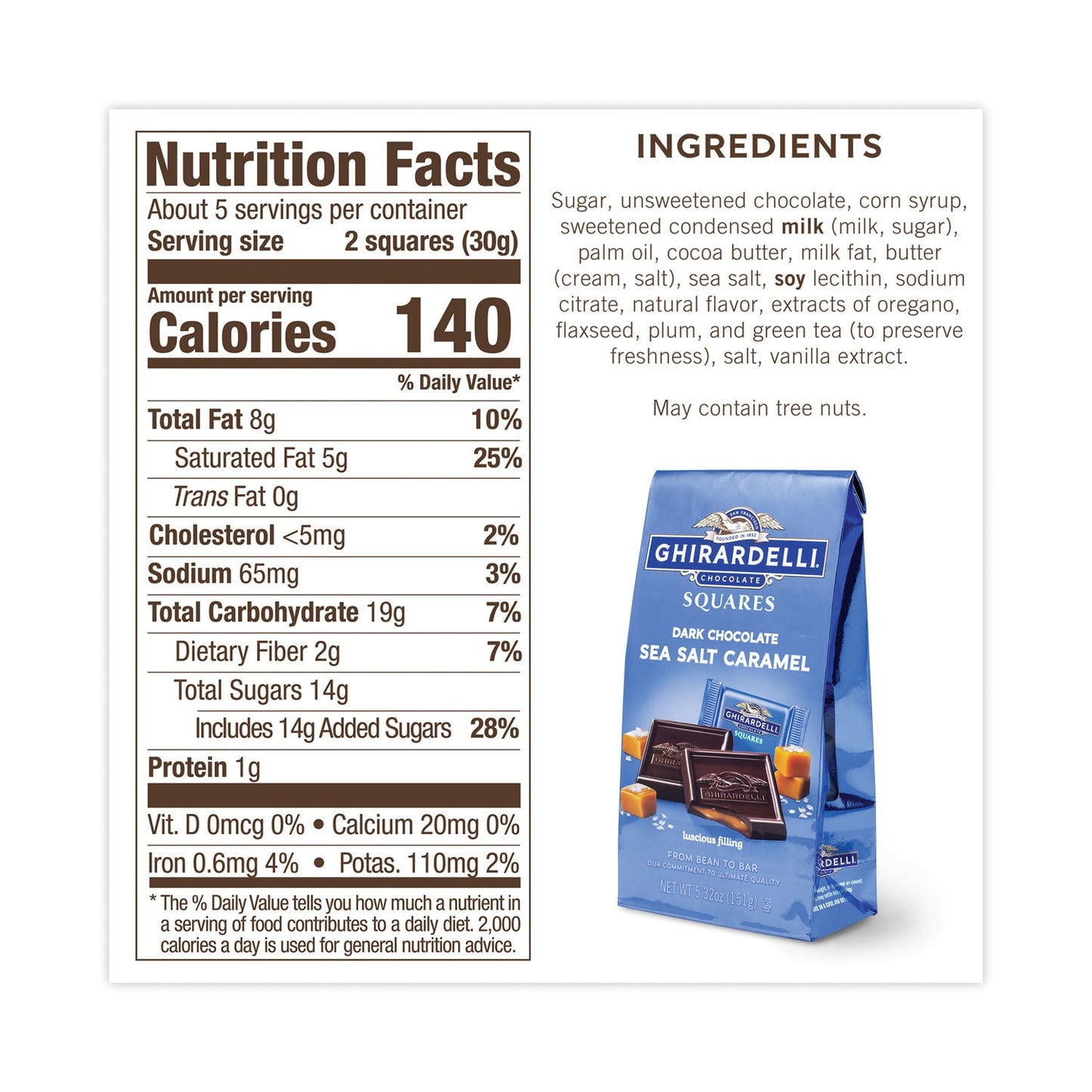 Assortment of individually wrapped dark and sea salt caramel squares displayed on a table.product-image