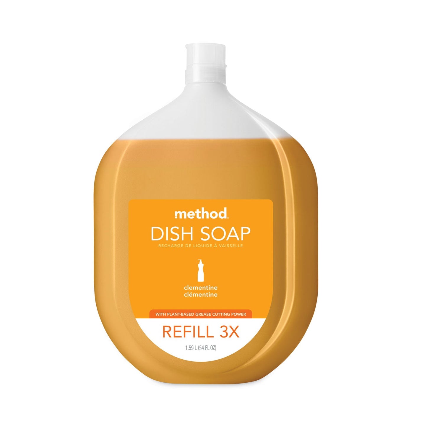 Dish Soap Refill Tub, Clementine Scent, 54 oz Tub, 4/Carton - OrderMe