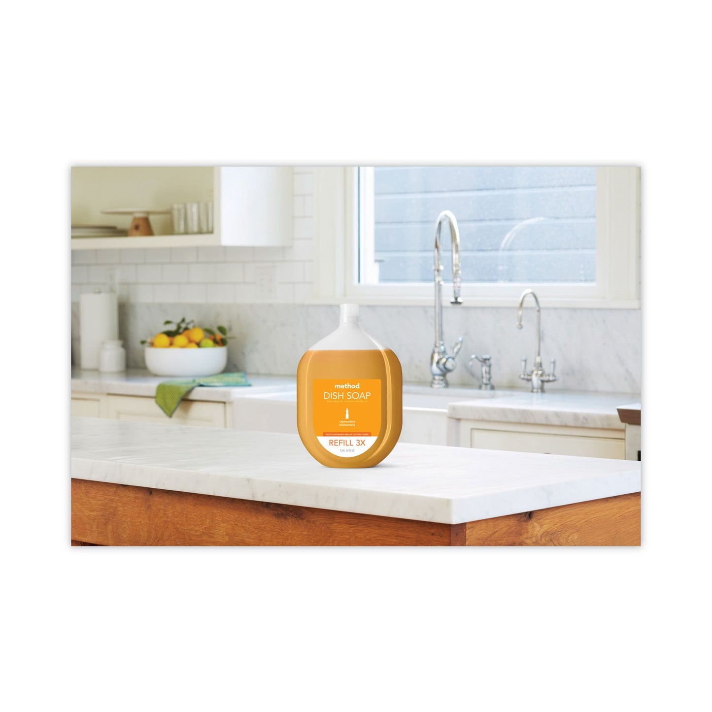 Dish Soap Refill Tub, Clementine Scent, 54 oz Tub, 4/Carton - OrderMe