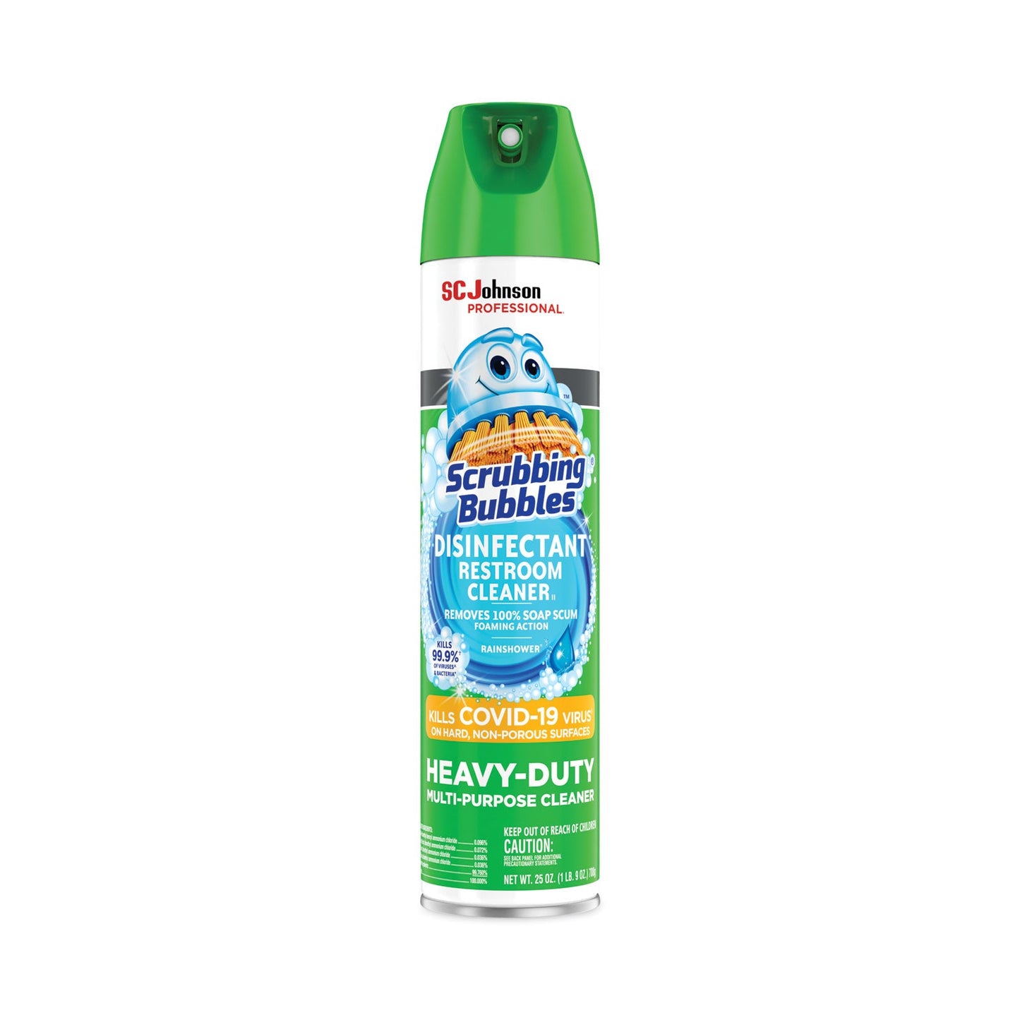Disinfectant Restroom Cleaner II, Rain Shower Scent, 25 oz Aerosol Spray - OrderMe