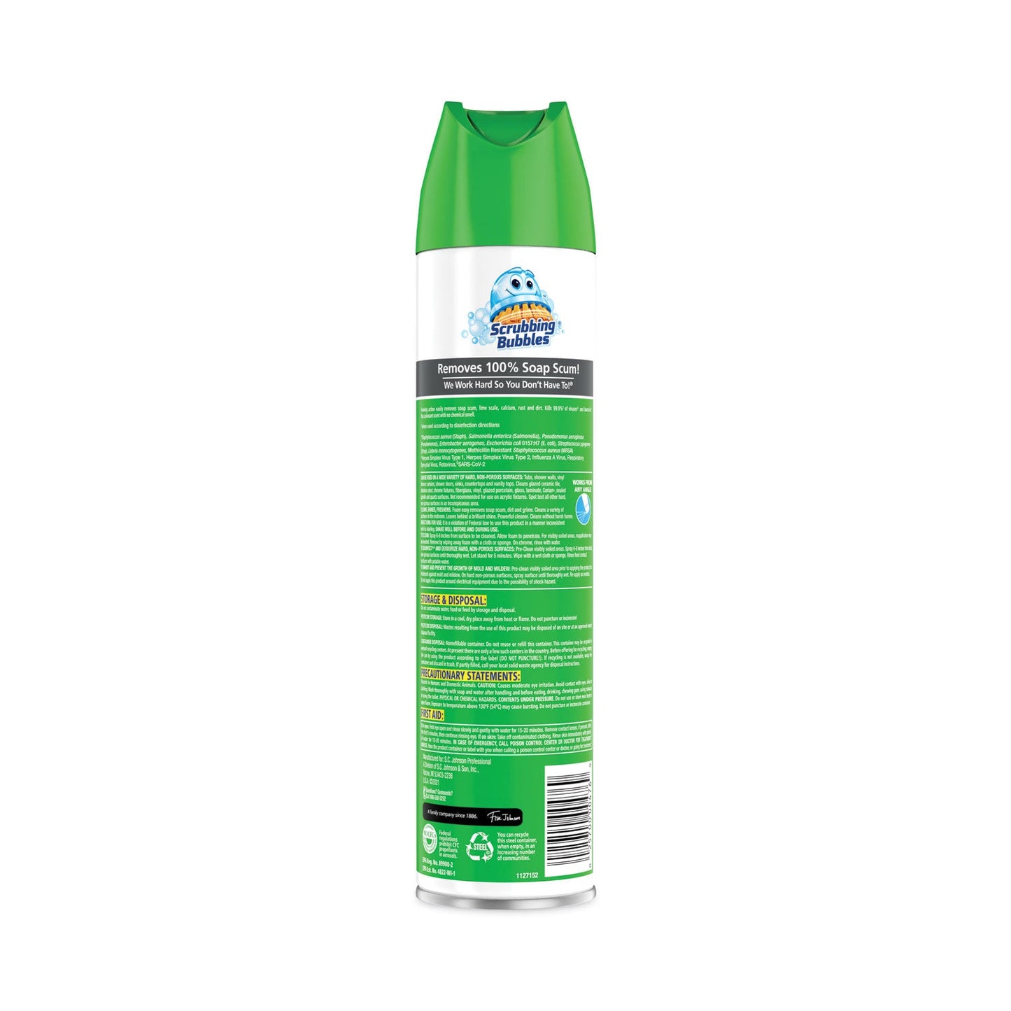 Disinfectant Restroom Cleaner II, Rain Shower Scent, 25 oz Aerosol Spray - OrderMe