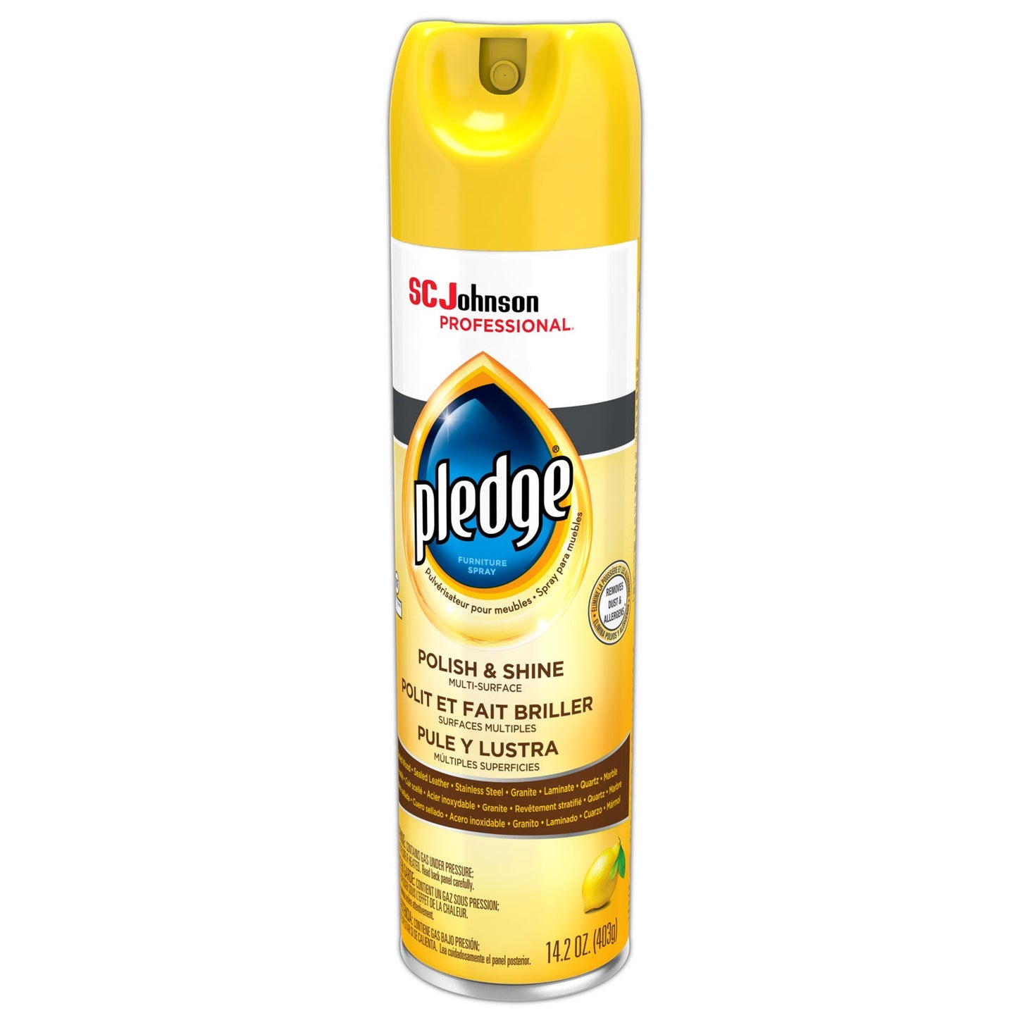 Furniture Polish, Lemon, 14.2 oz Aerosol Spray, 6/Carton - OrderMe