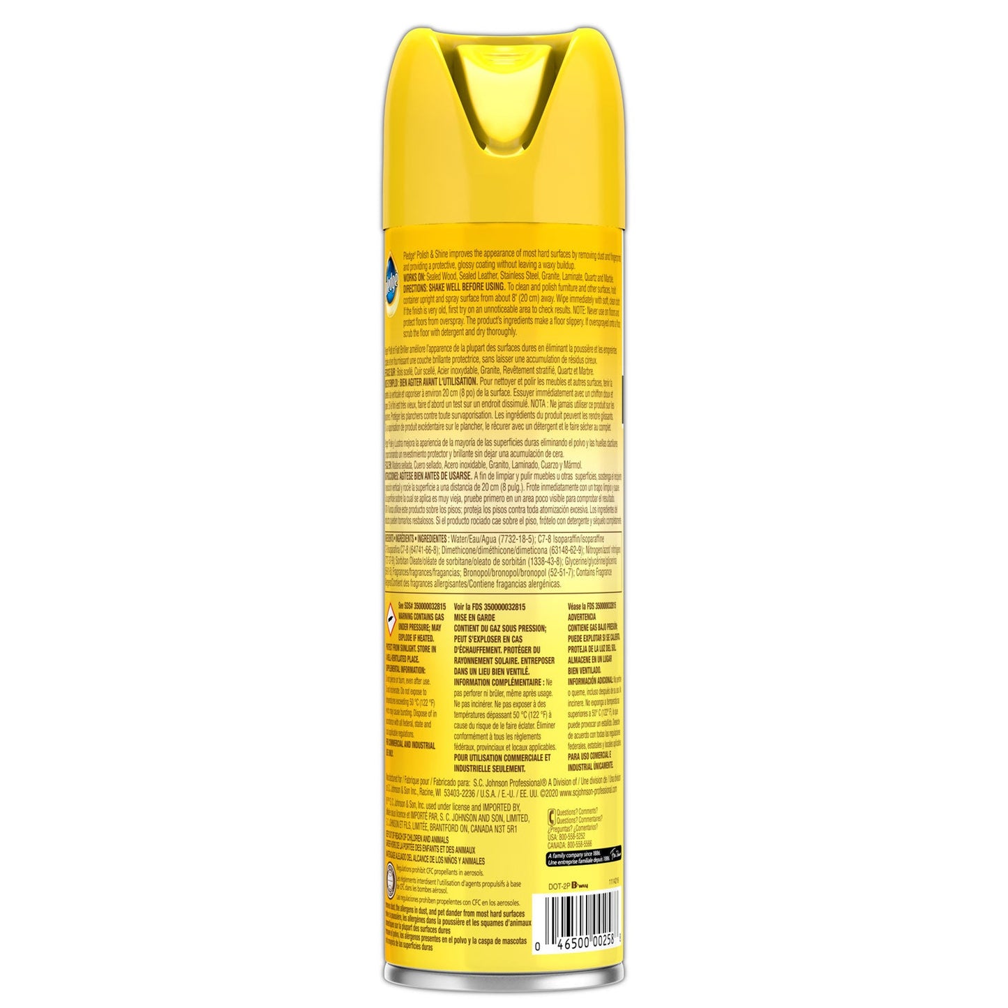 Furniture Polish, Lemon, 14.2 oz Aerosol Spray, 6/Carton - OrderMe